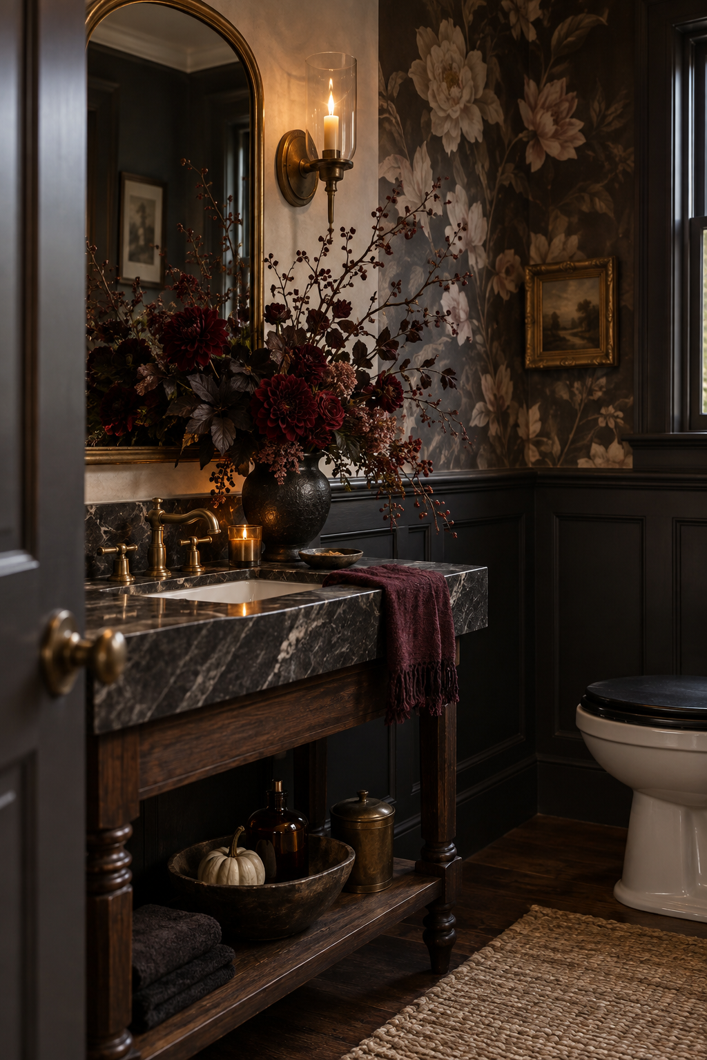 Modern minimalist Halloween interior