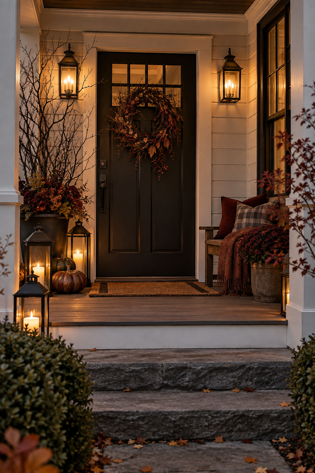 Family friendly small Halloween porch