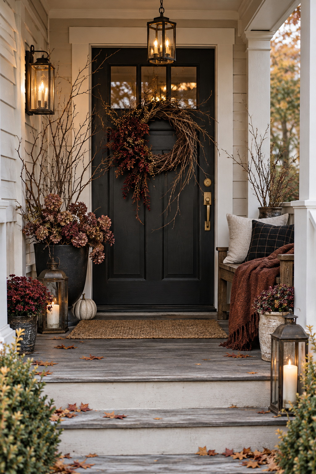 Weatherproof small porch Halloween decor