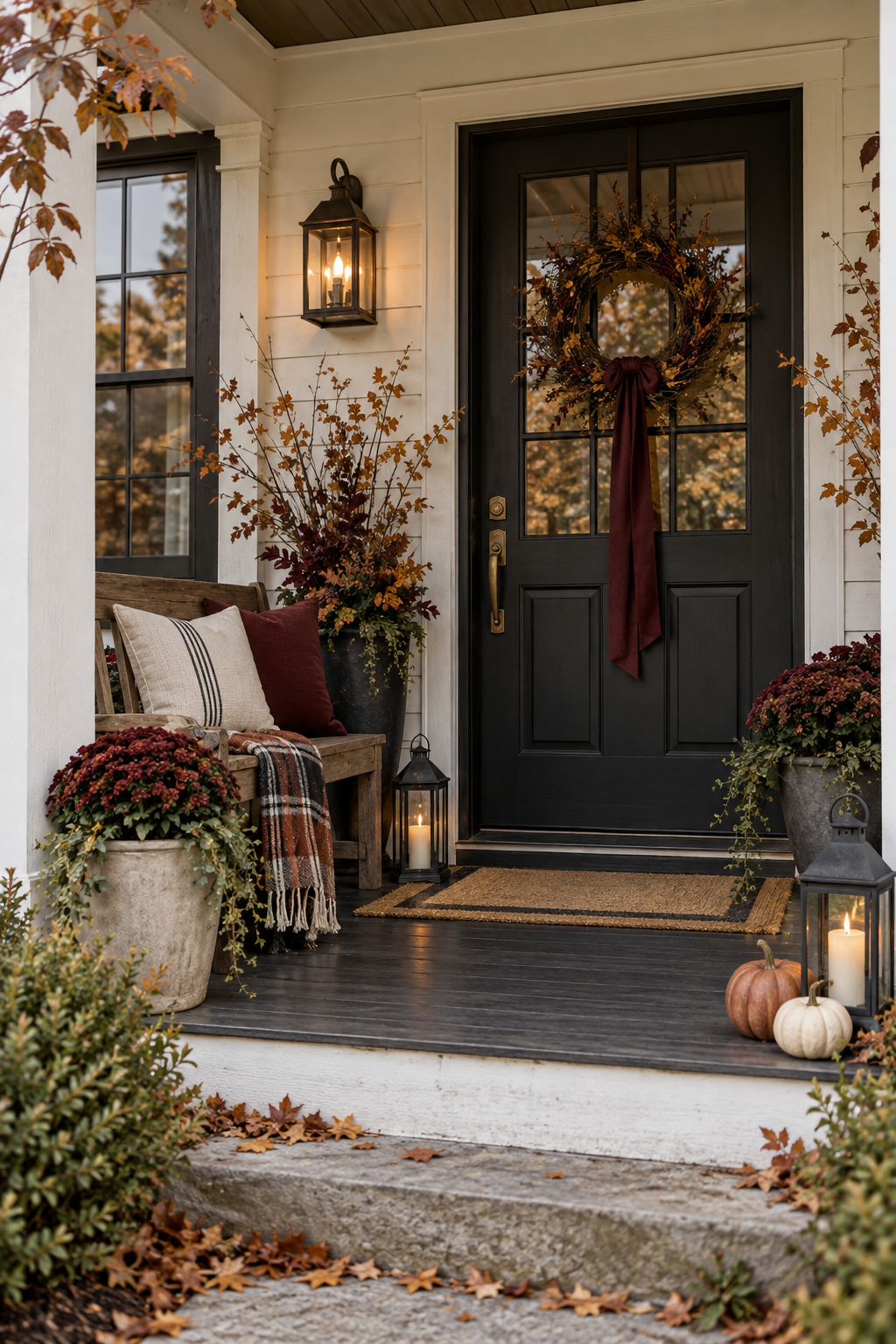 Vintage inspired Halloween doorstep