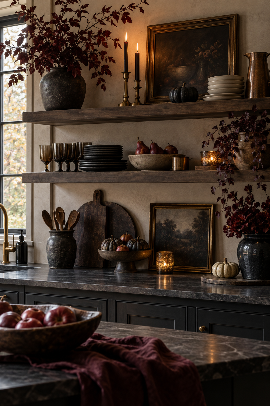 Renter friendly elegant Halloween wall decor