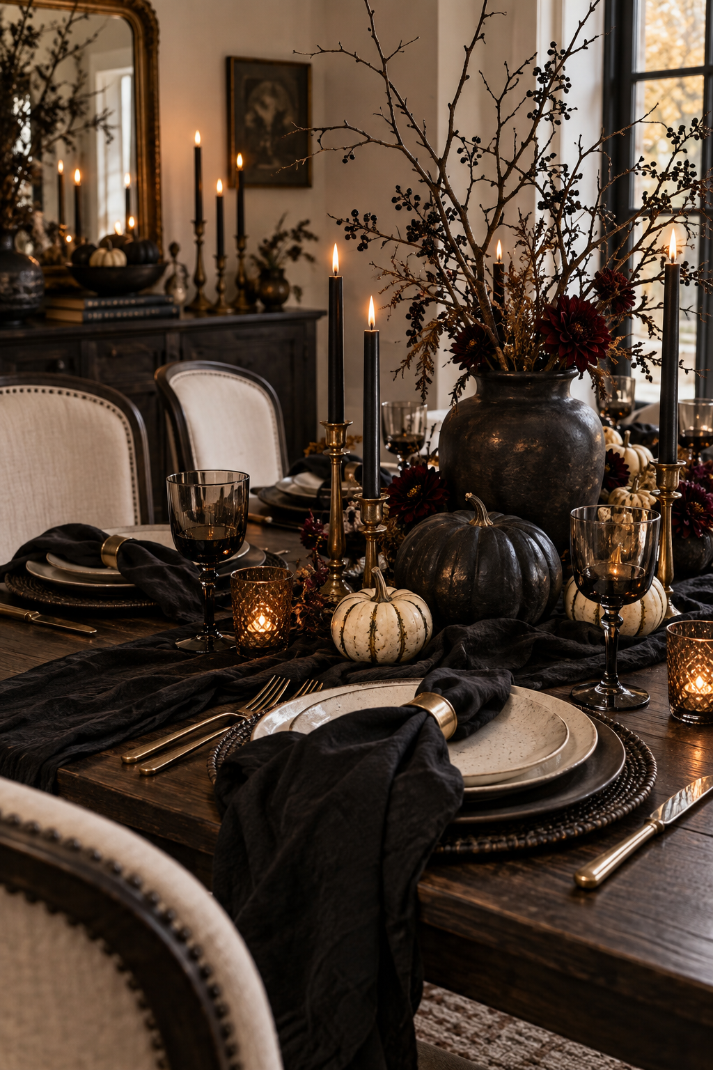 Budget elegant Halloween decor with thrifted frames