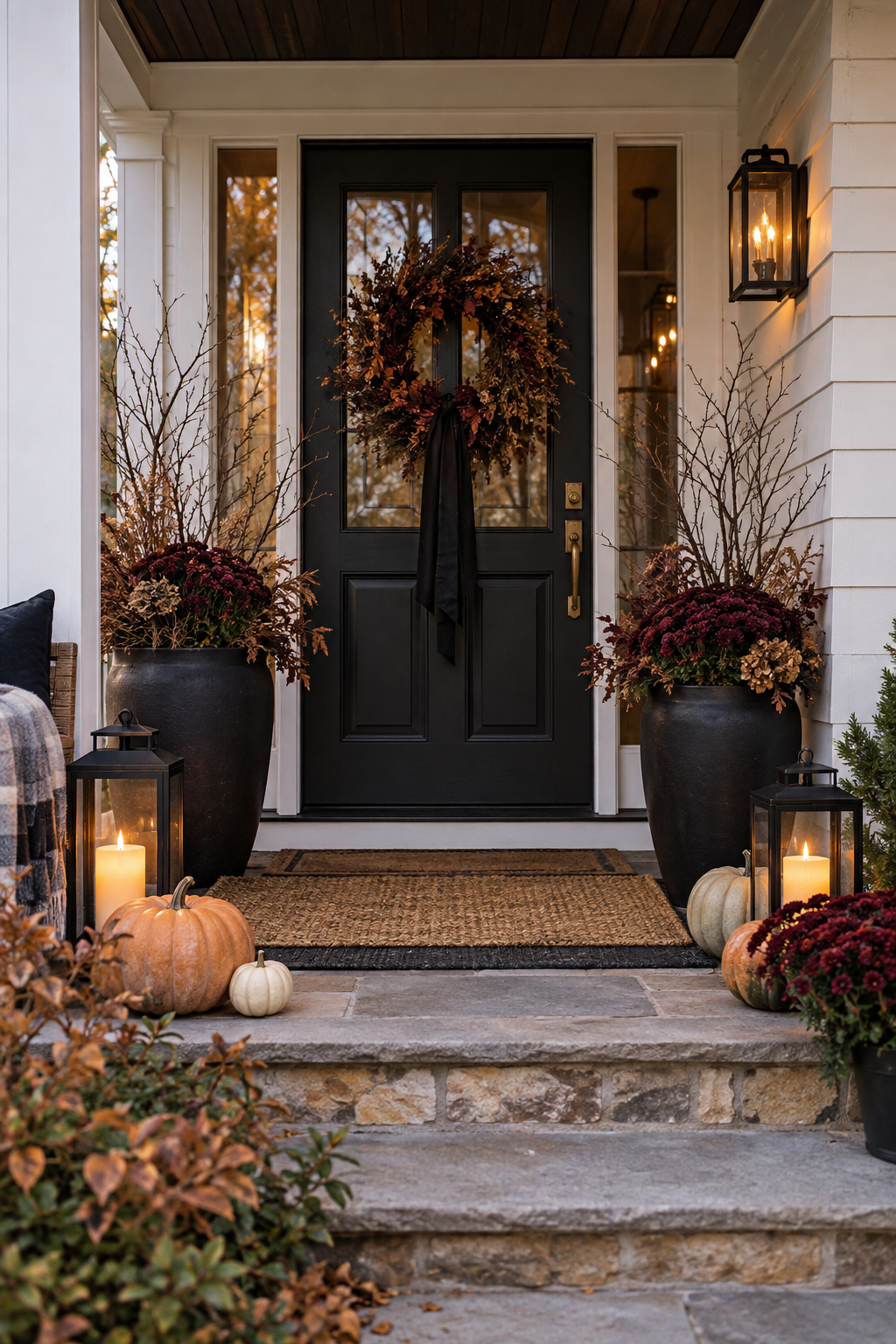 Small front porch Halloween hero with curb appeal