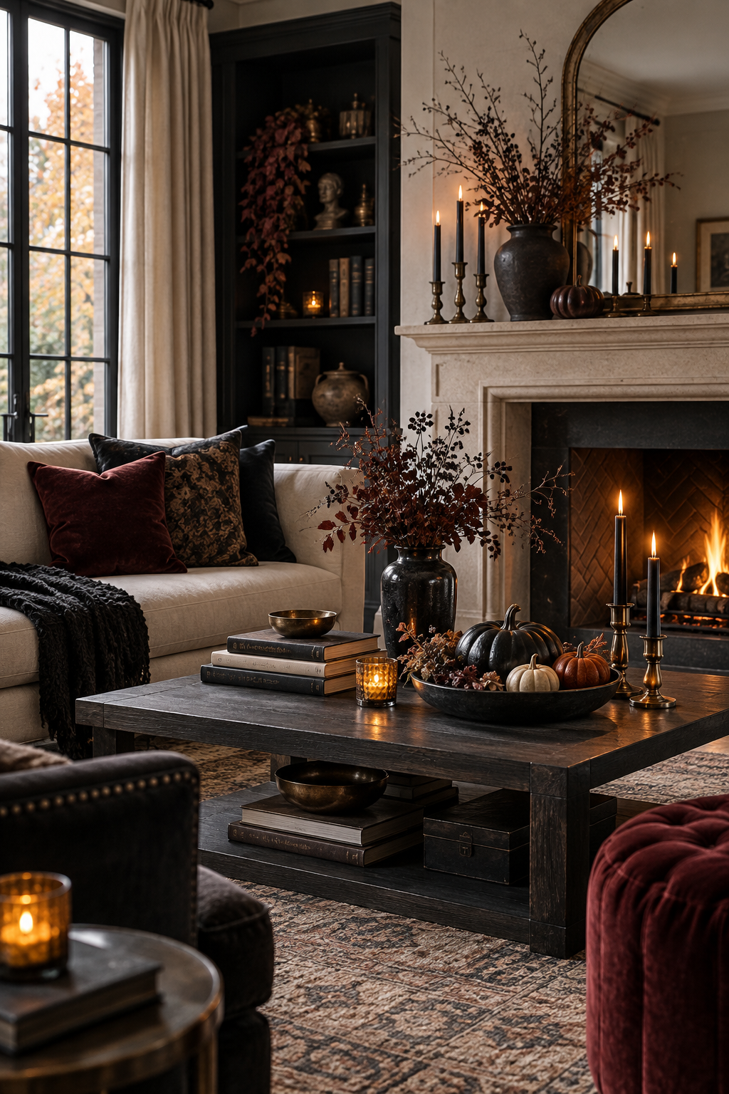 Stylish not spooky Halloween interior
