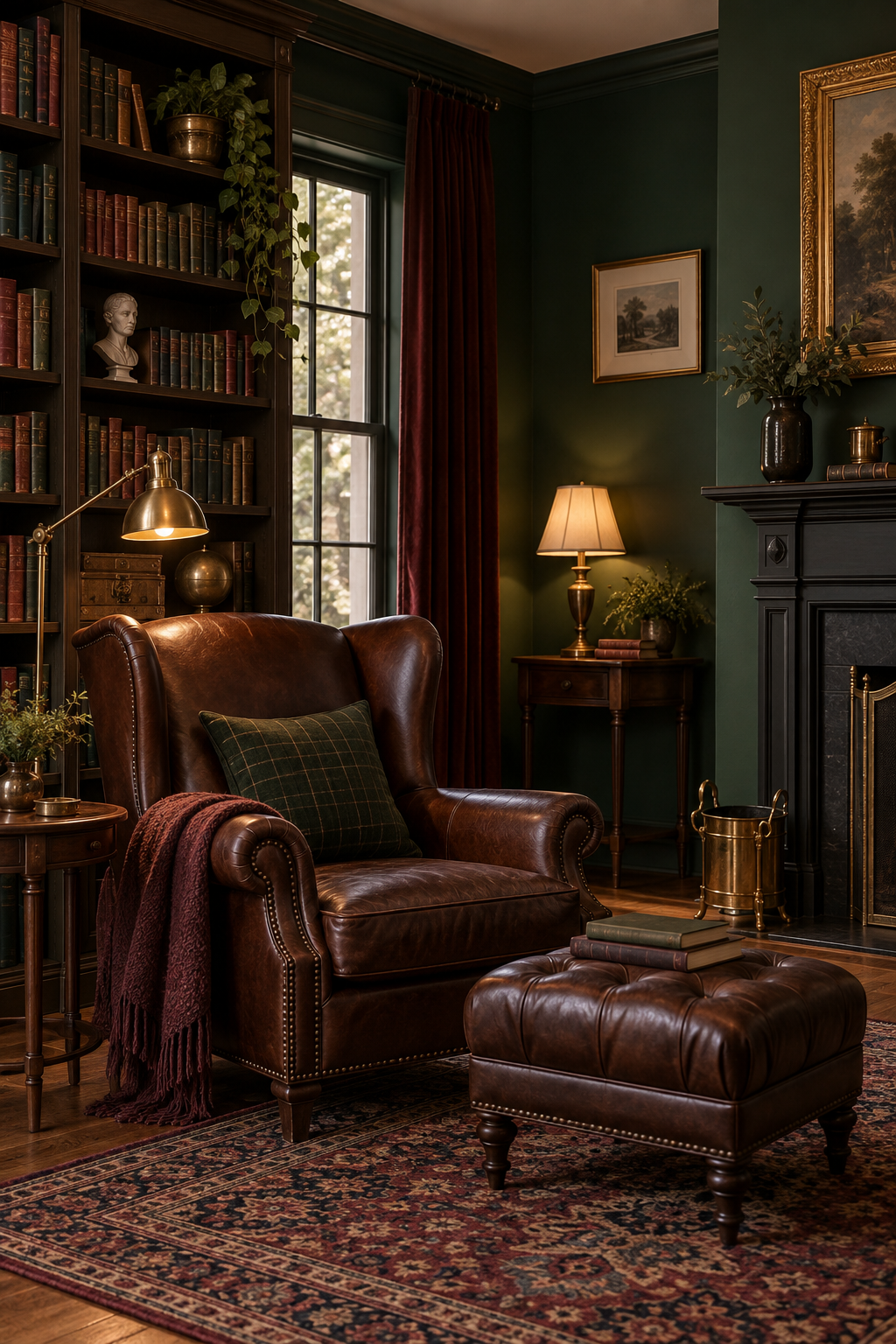Paint the Walls Deep Library Green