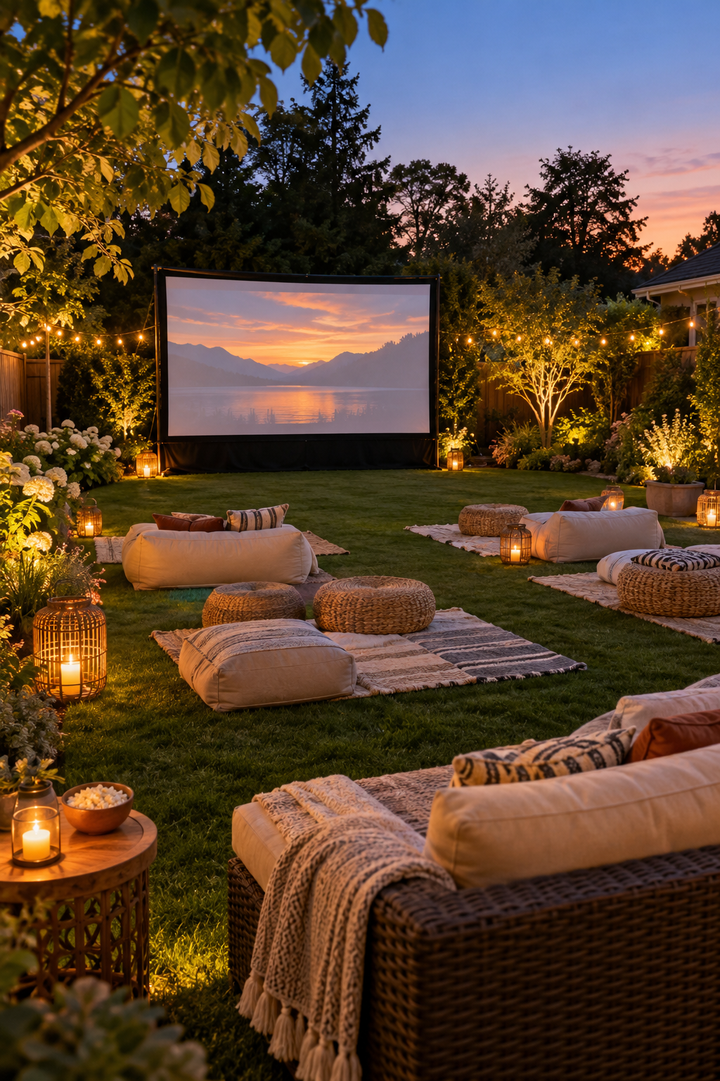Choose a Flat Viewing Zone for a magical garden movie night