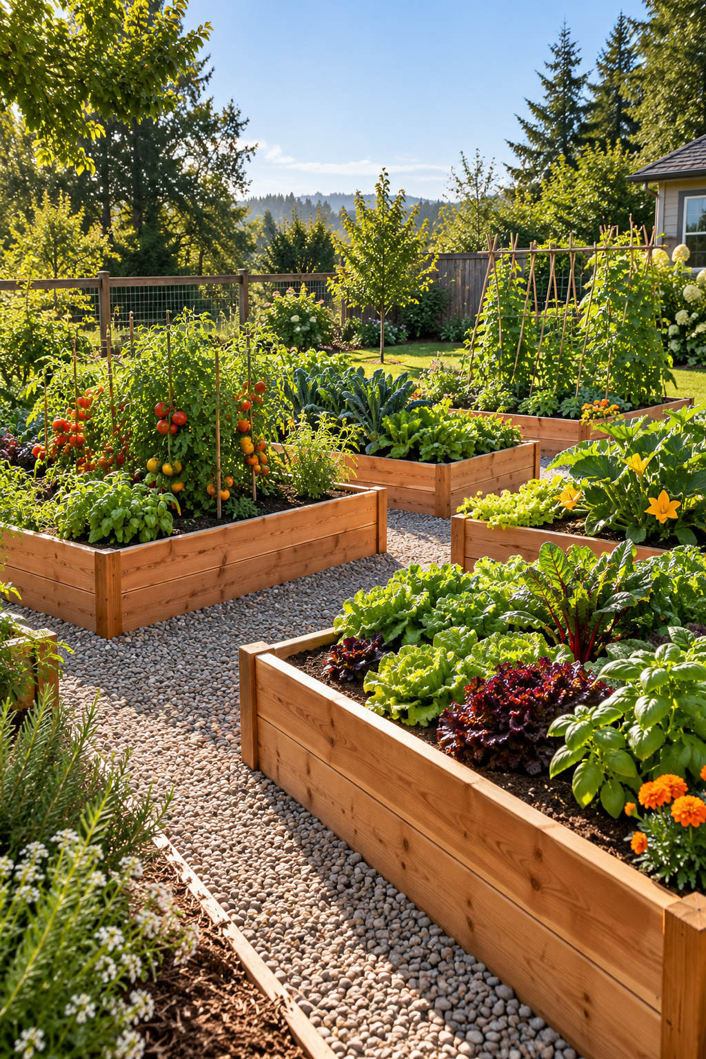 Choose the Sunniest Productive Zone in a small backyard garden