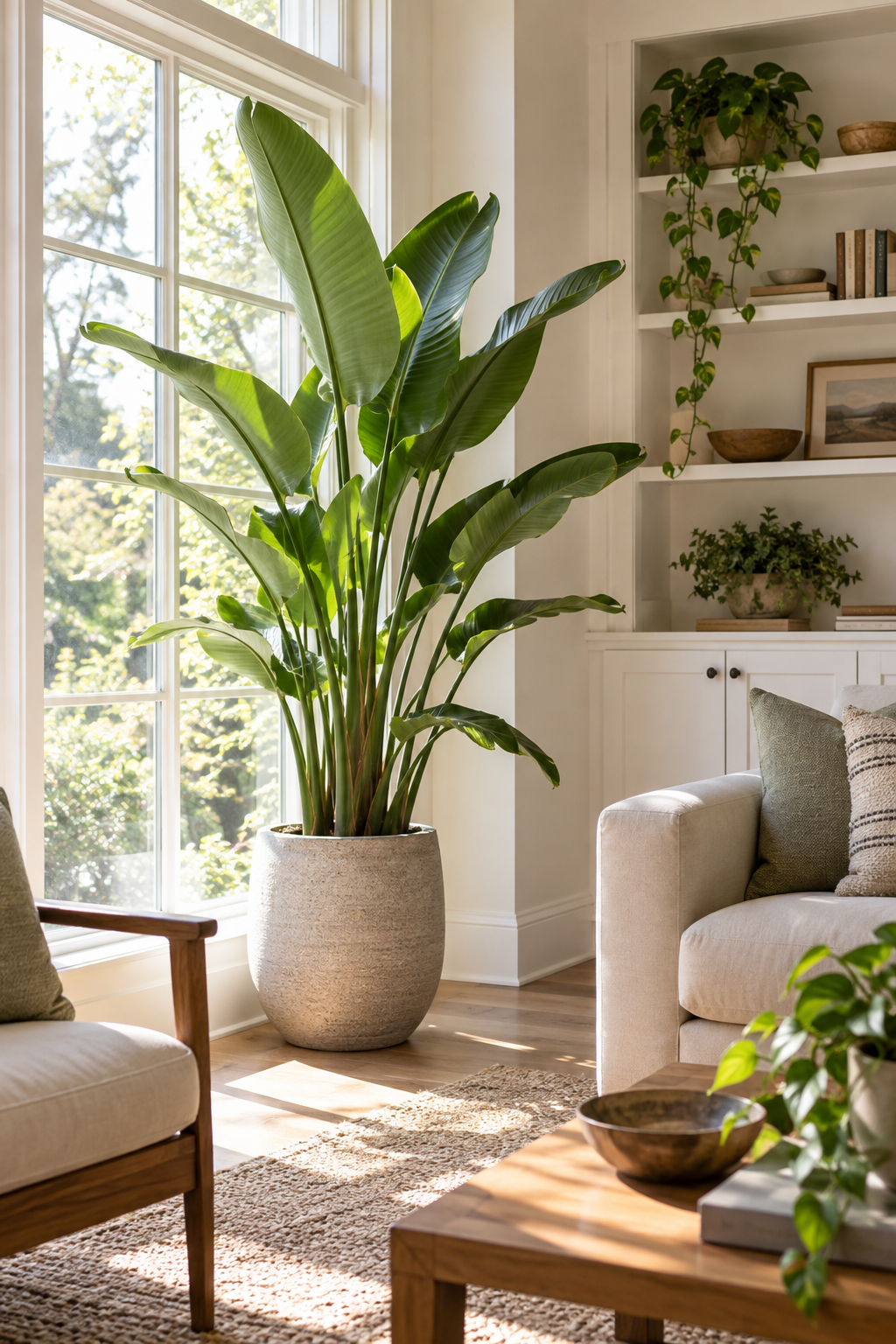 Place a Tall Plant beside a Bright Window