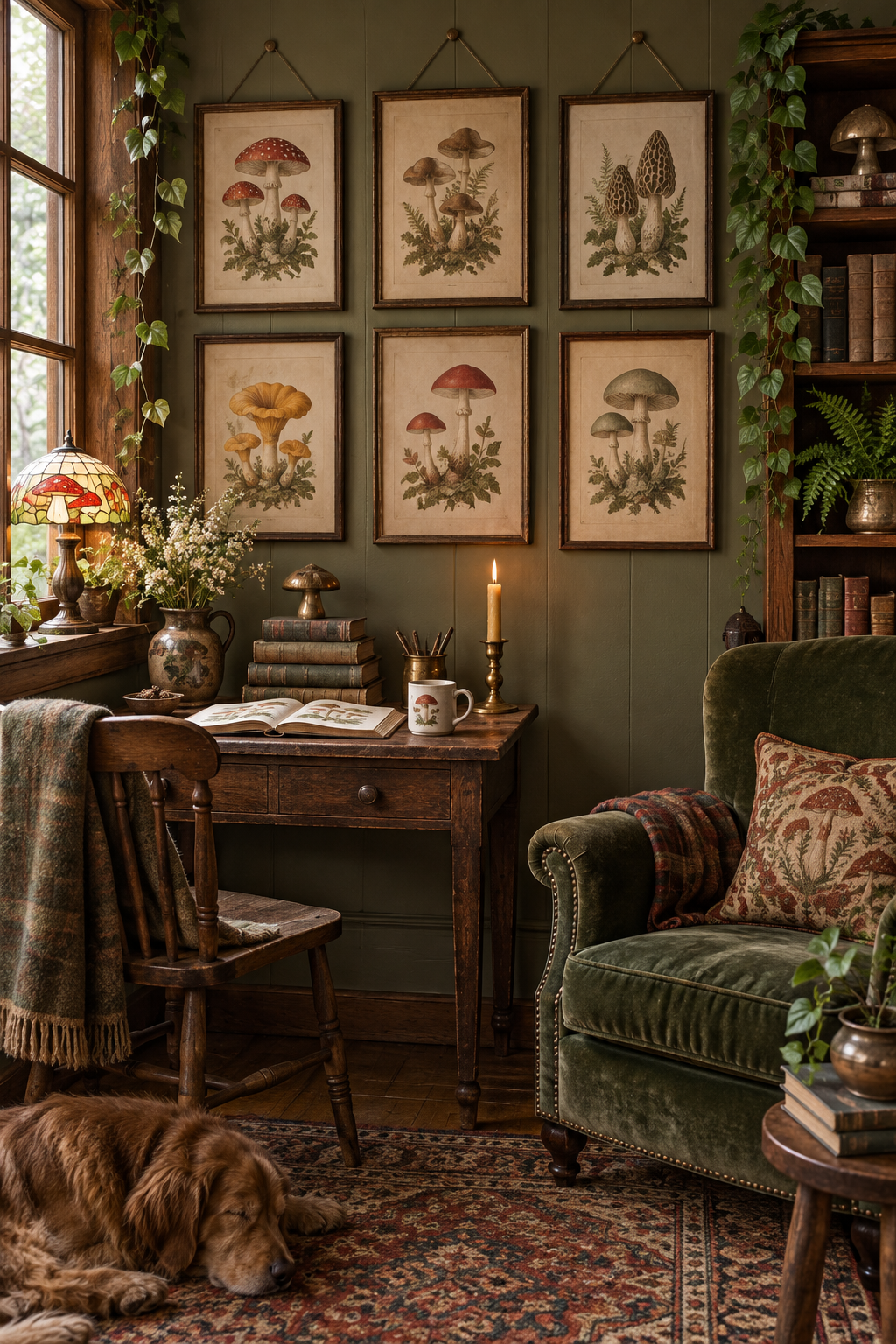Hang Vintage Mushroom Botanical Prints