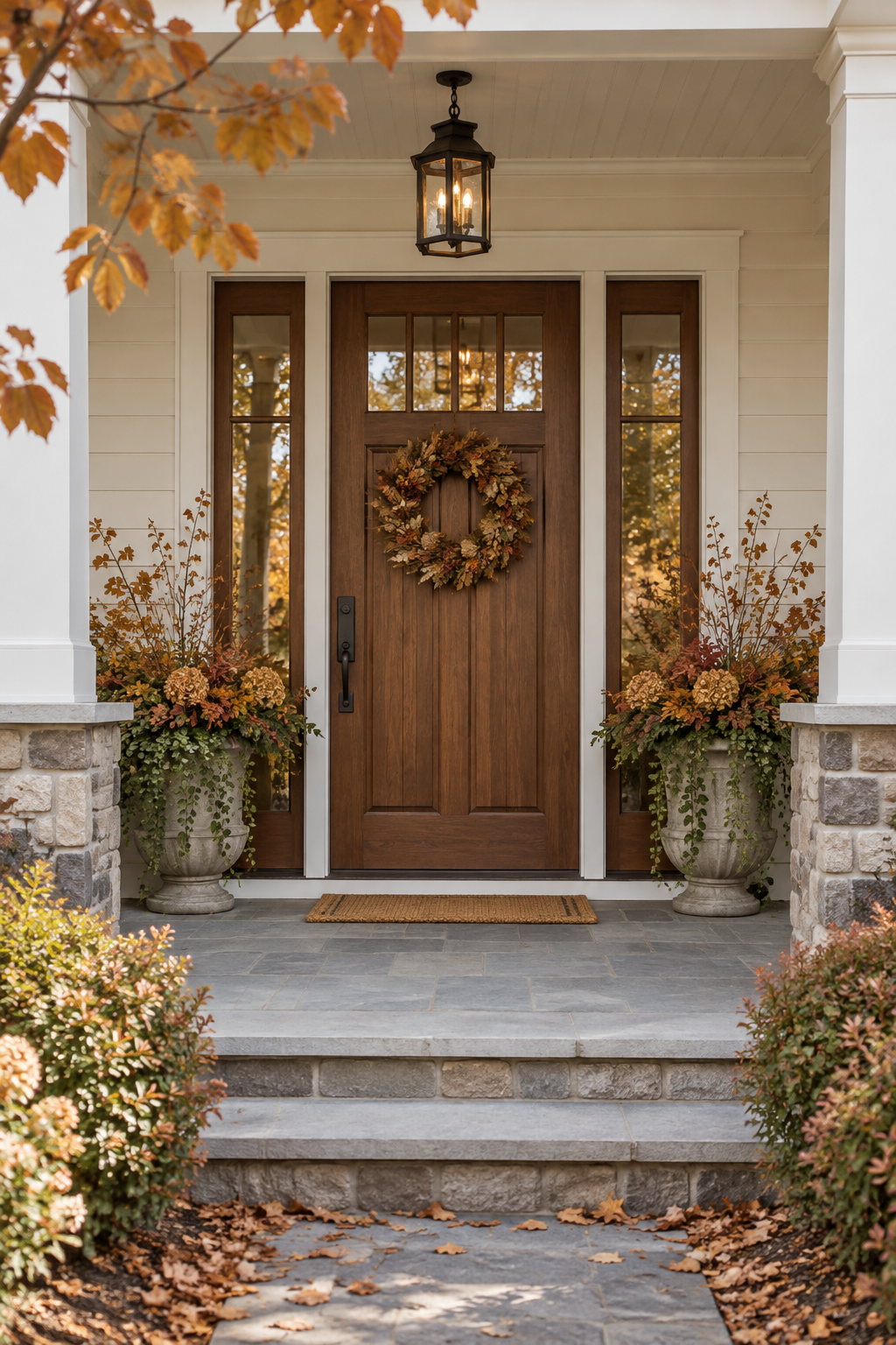 Frame the Front Door with Seasonal Foliage