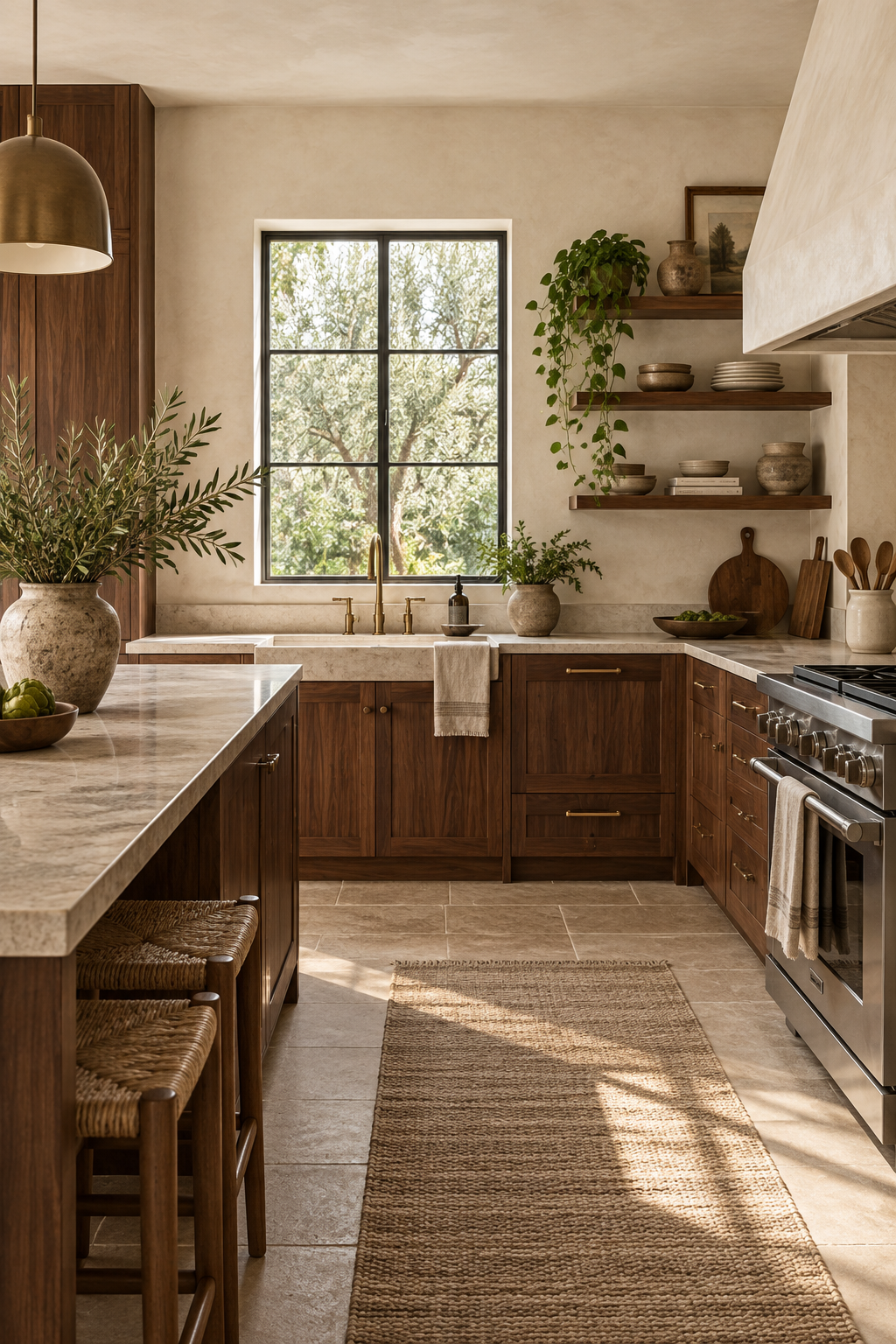 Pair Walnut with Creamy Walls