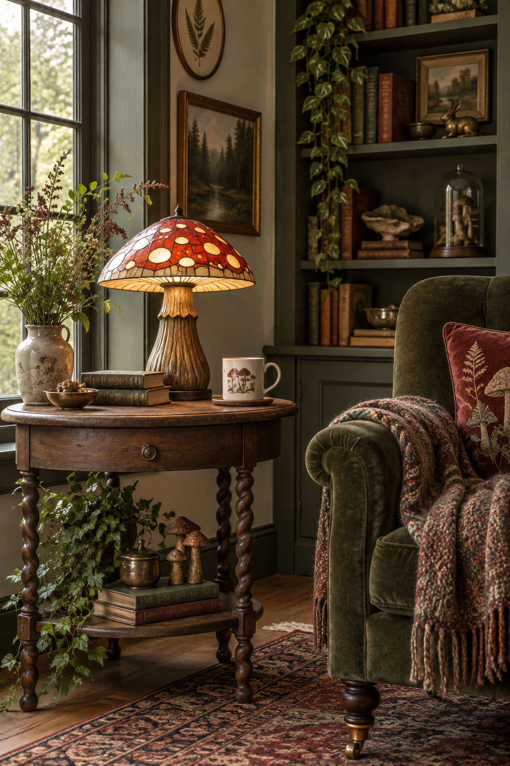 Add a Sculptural Mushroom Table Lamp