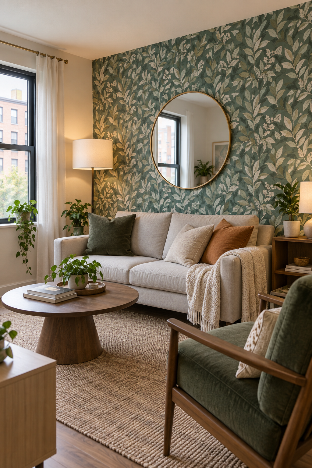 Use Peel-and-Stick Wallpaper on One Feature Wall