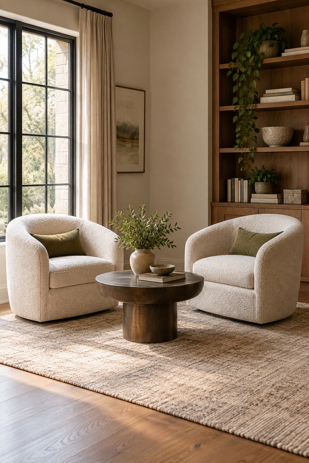 Choose Barrel Chairs for a Conversation Corner