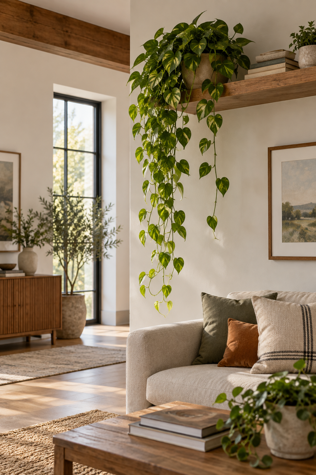 Use a Trailing Plant on a High Shelf