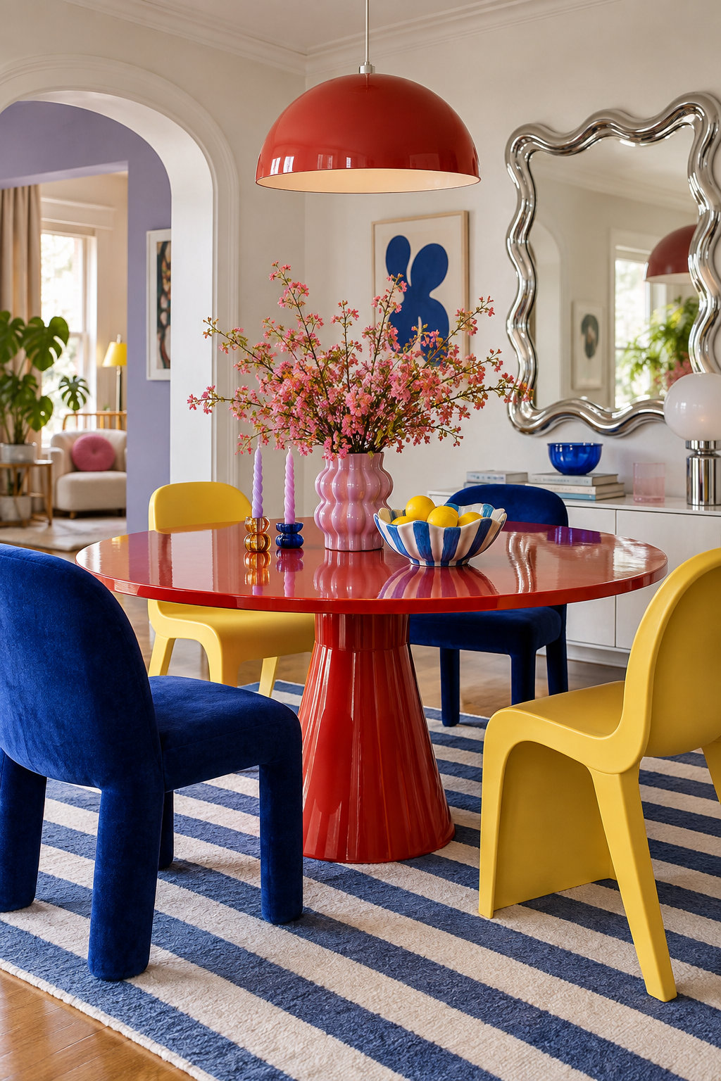 Playful FunHaus dining room