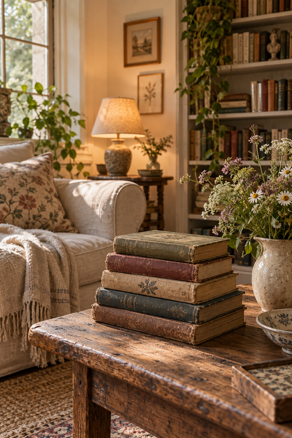 Style a Stack of Well-Loved Books