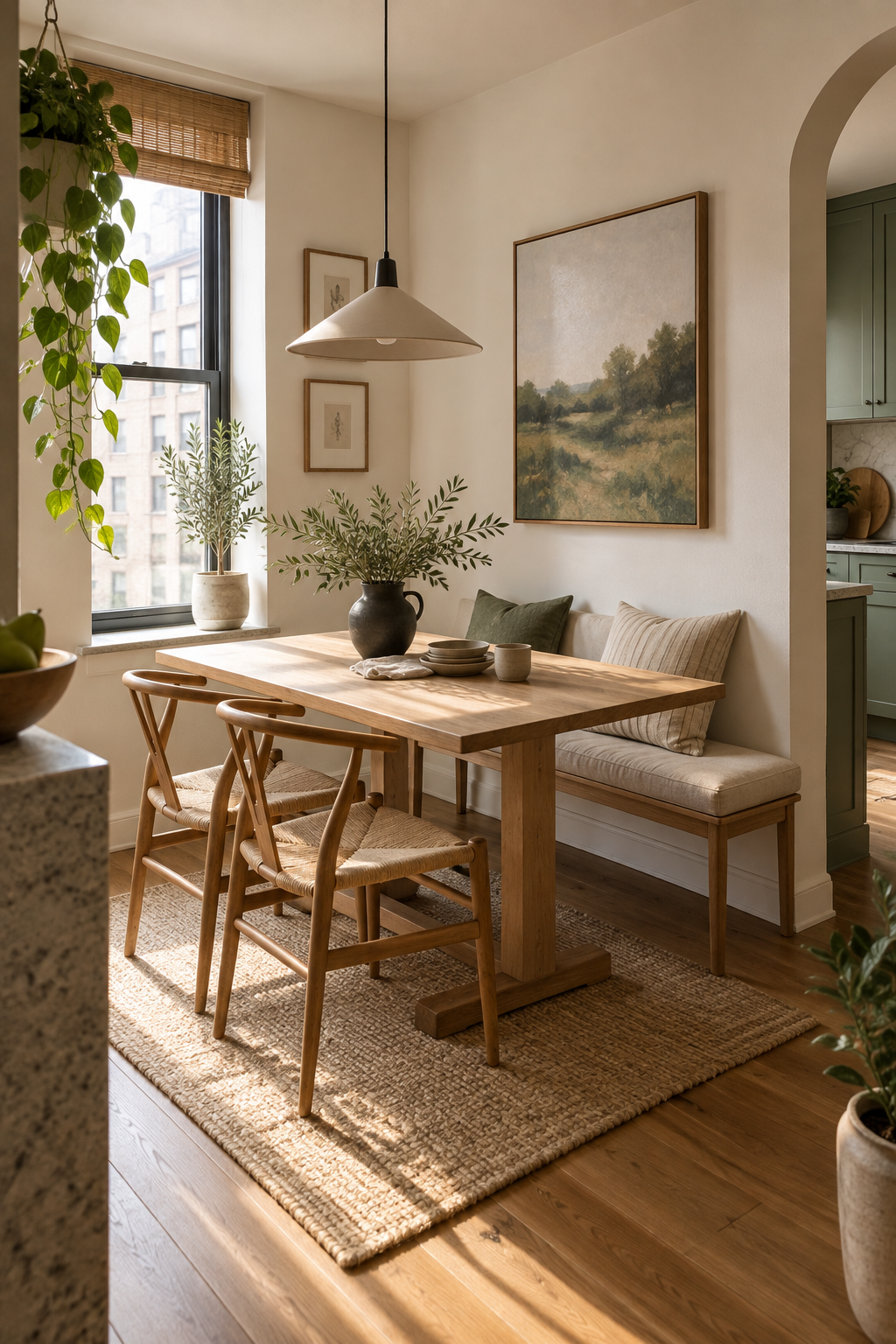 Use a Slim Bench against the Wall