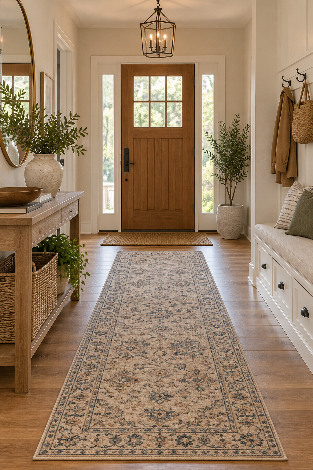 Layer a Washable Runner Rug