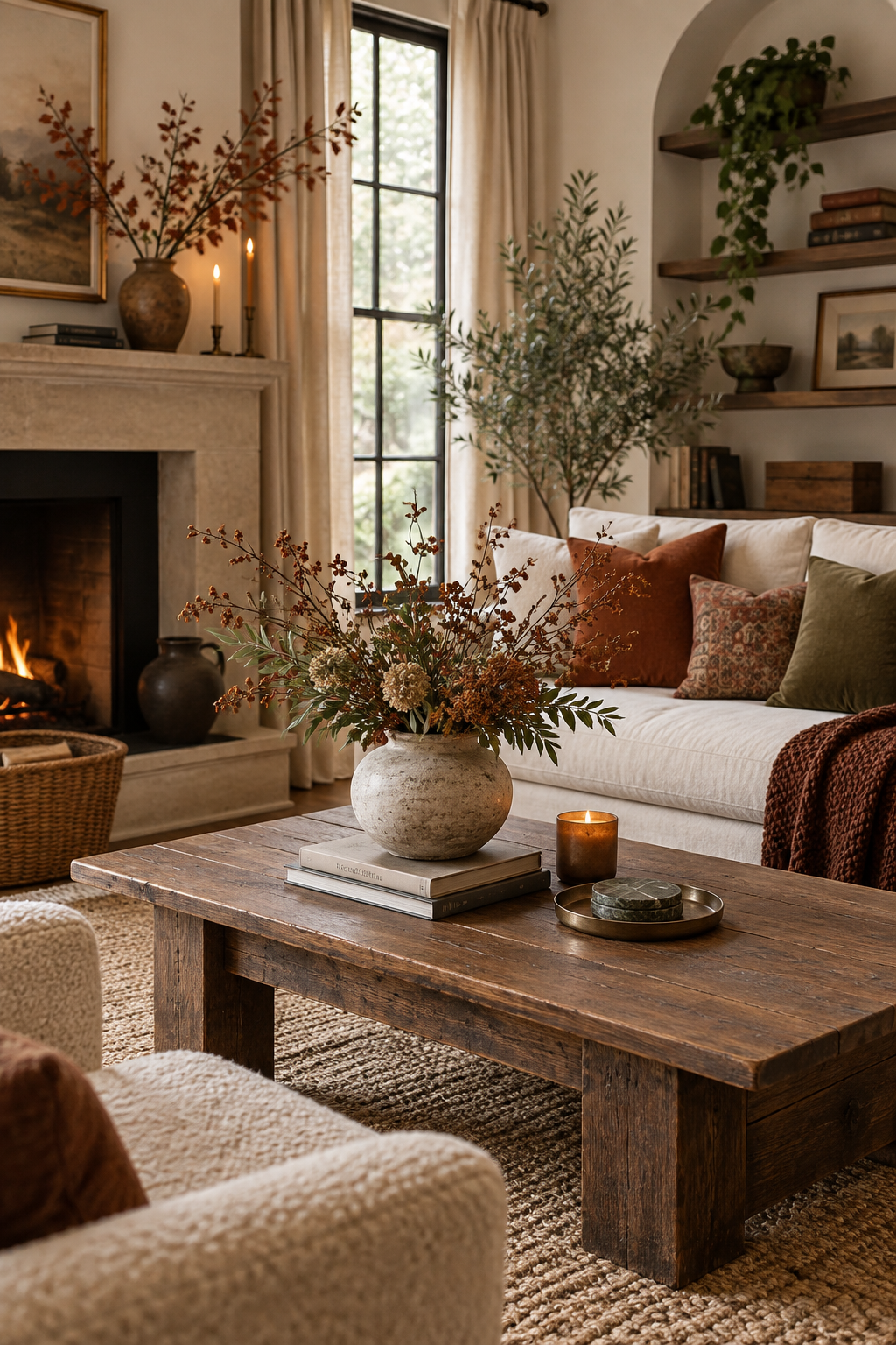 Small apartment cozy fall living room