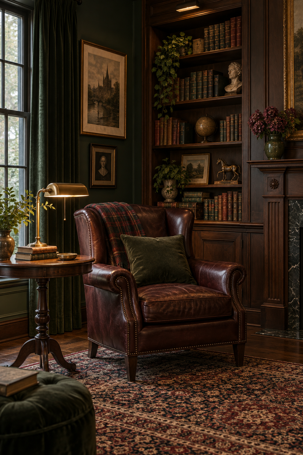 Add a Brass Library Lamp