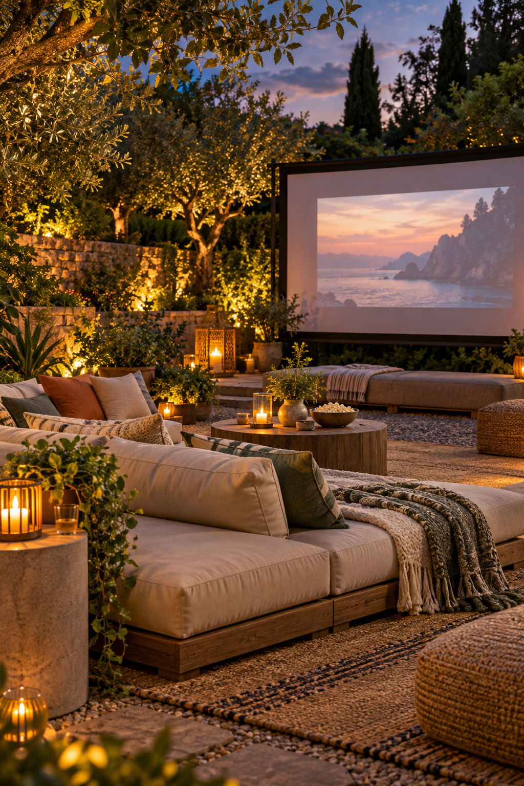 Create a Cozy Sofa-Style Front Row for a magical garden movie night