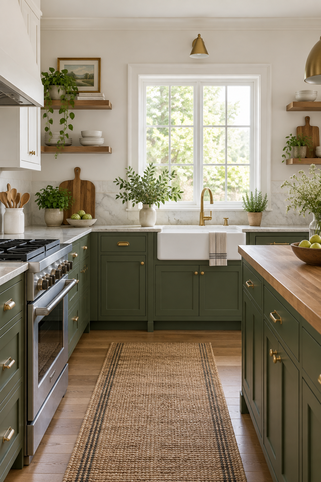 Use Green on Lower Cabinets Only