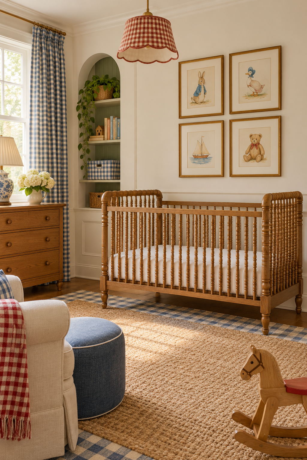 Use a Classic Jenny Lind Crib in a nostalgic 90s-inspired nursery