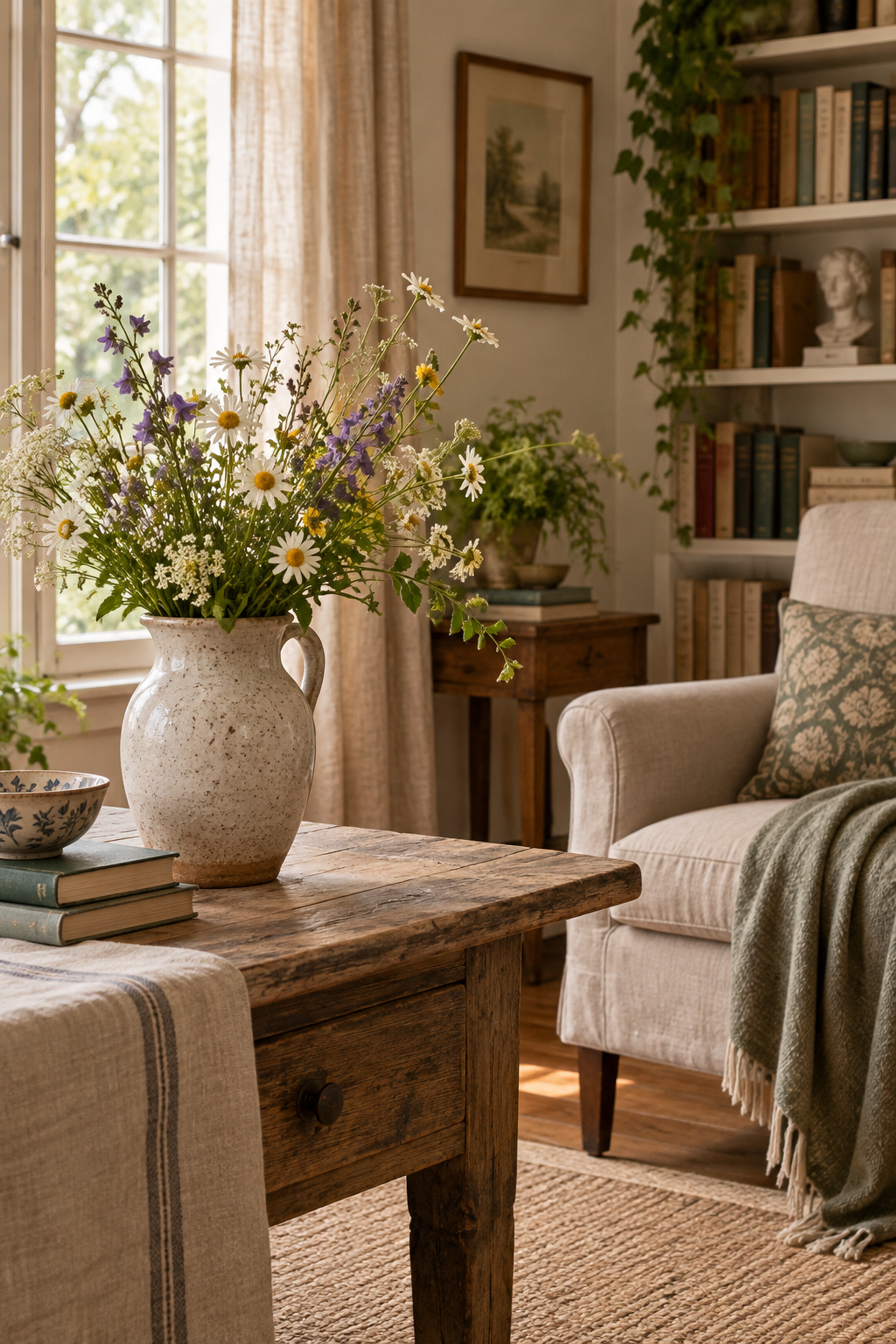 Use a Ceramic Vase for Wildflowers