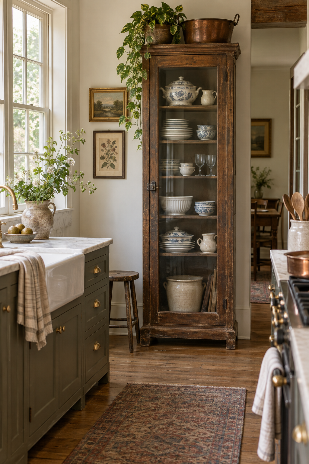 Choose a Freestanding Glass-Front Cabinet