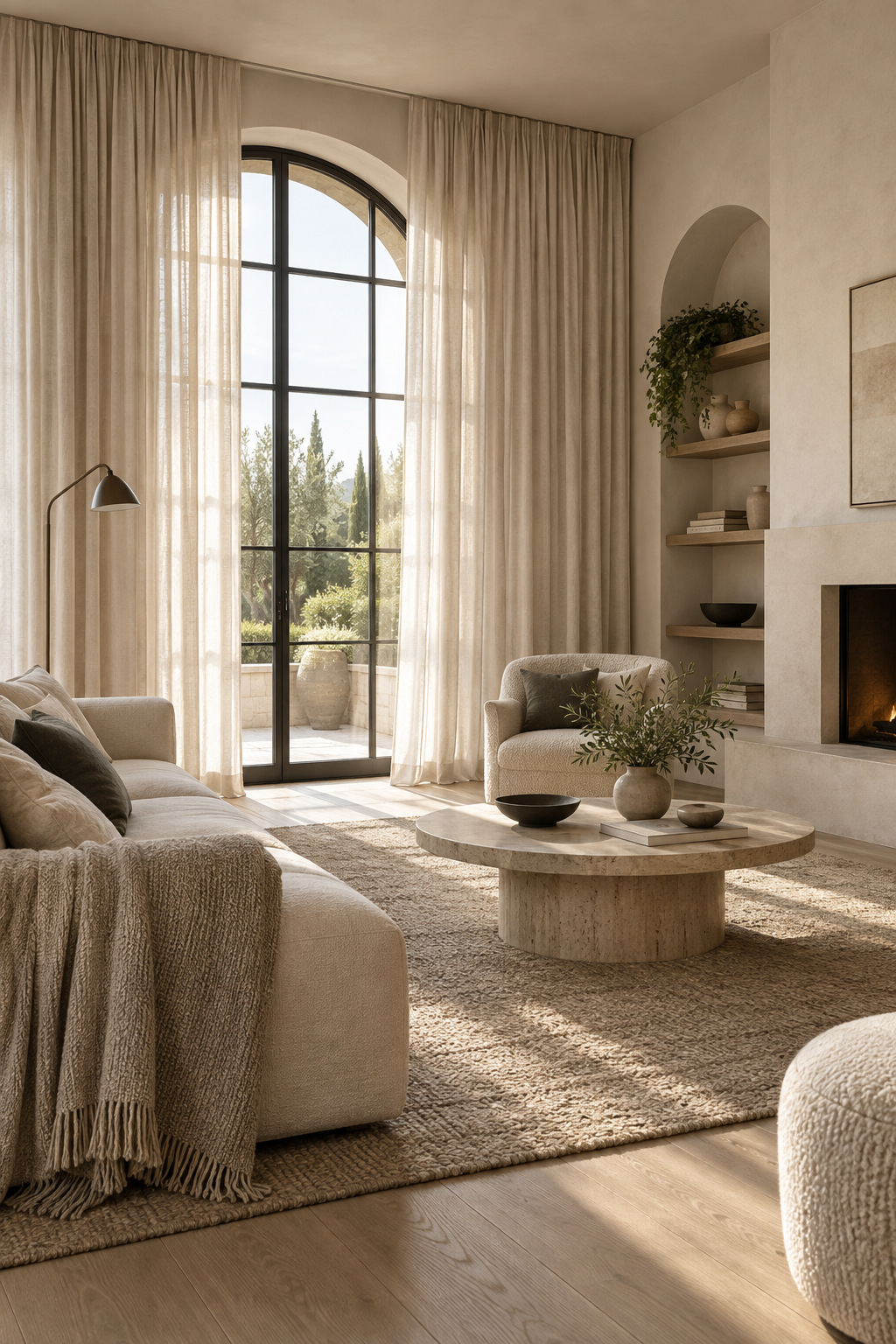 Layer Linen Curtains from Ceiling to Floor