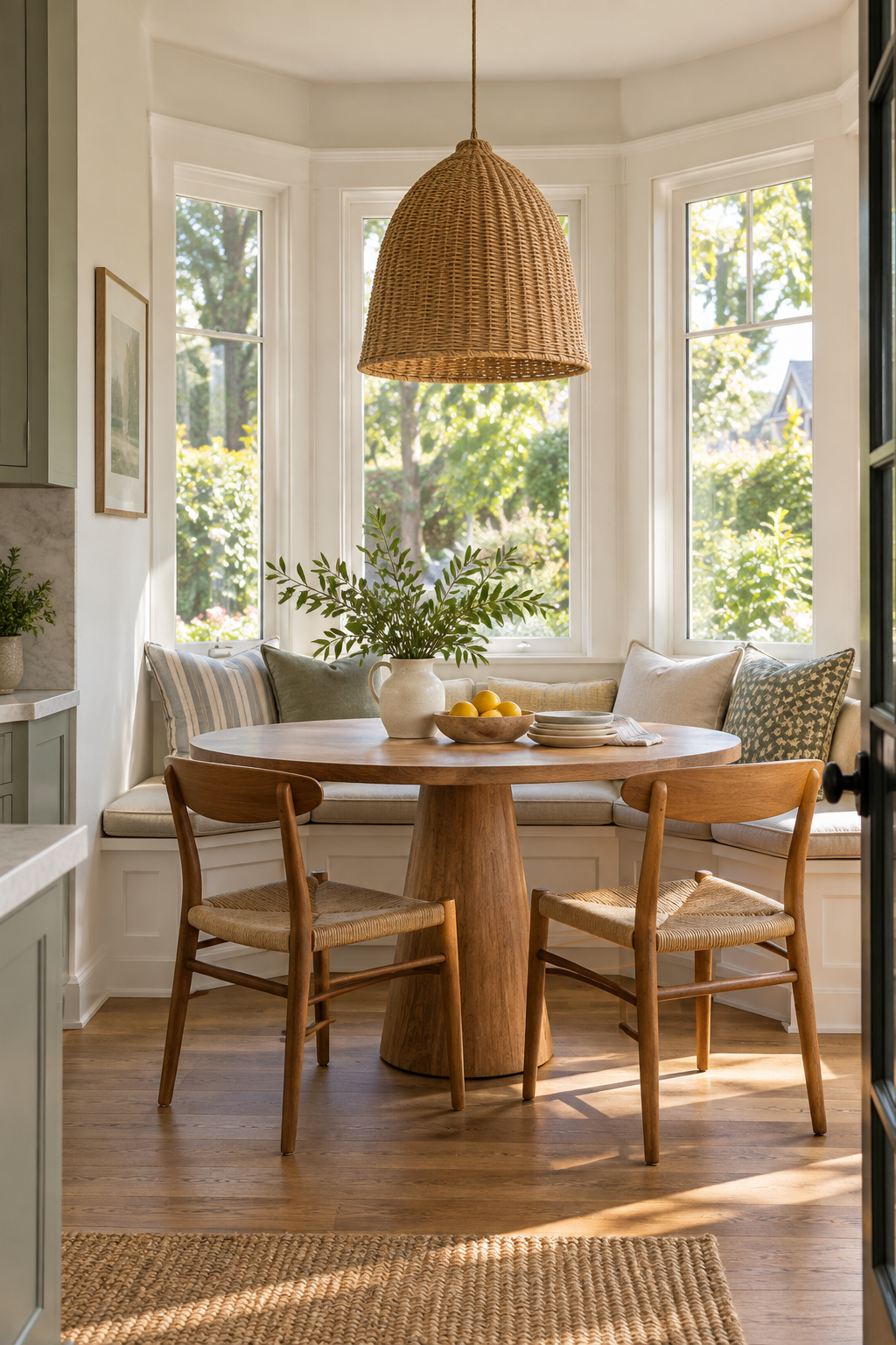 Use a Bell-Shaped Pendant in a Breakfast Nook