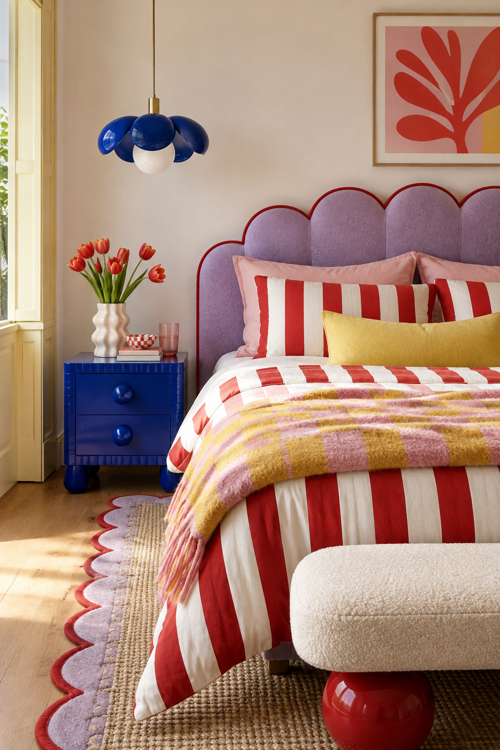 Scalloped FunHaus bedroom