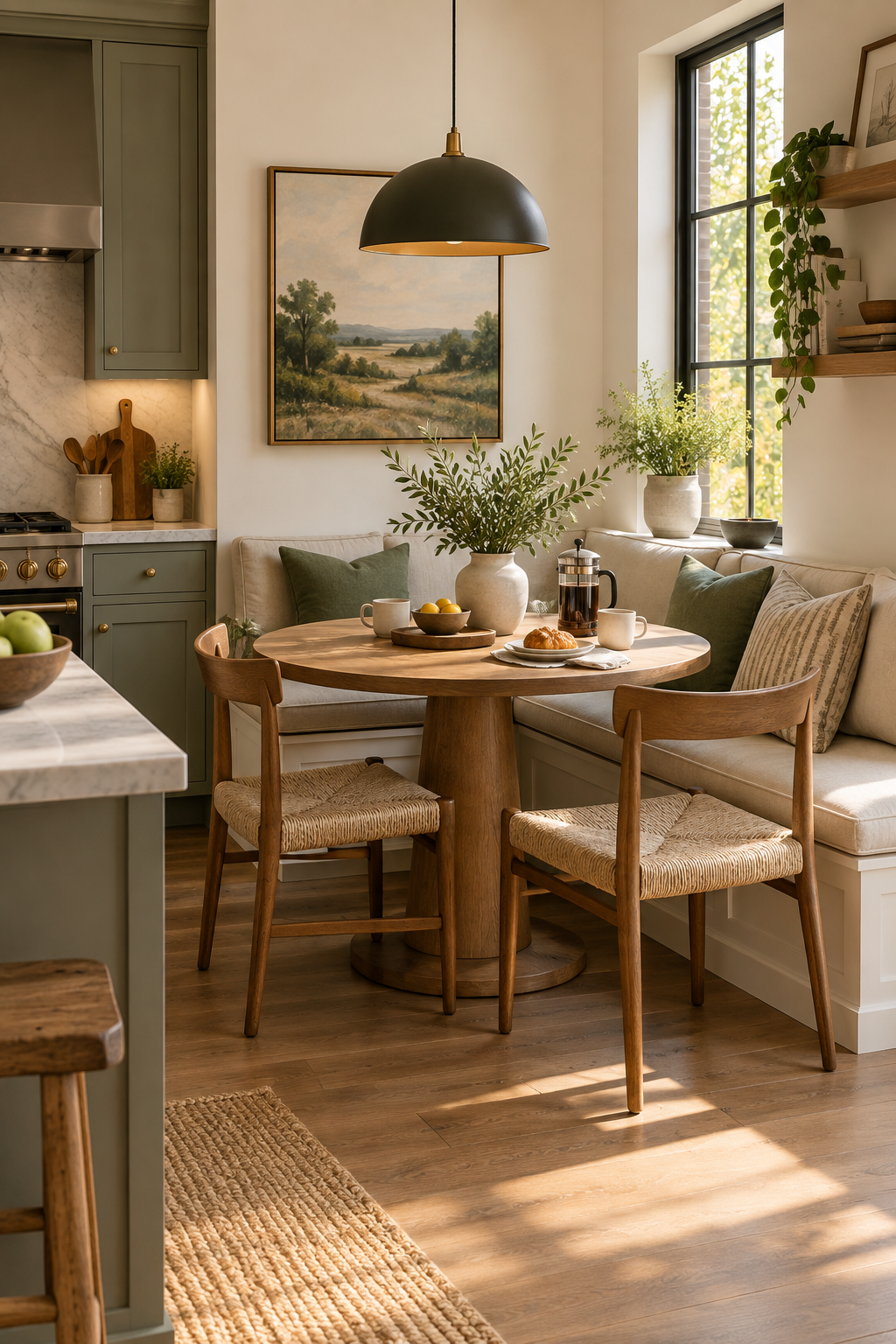 Create a Breakfast Nook beside the Kitchen