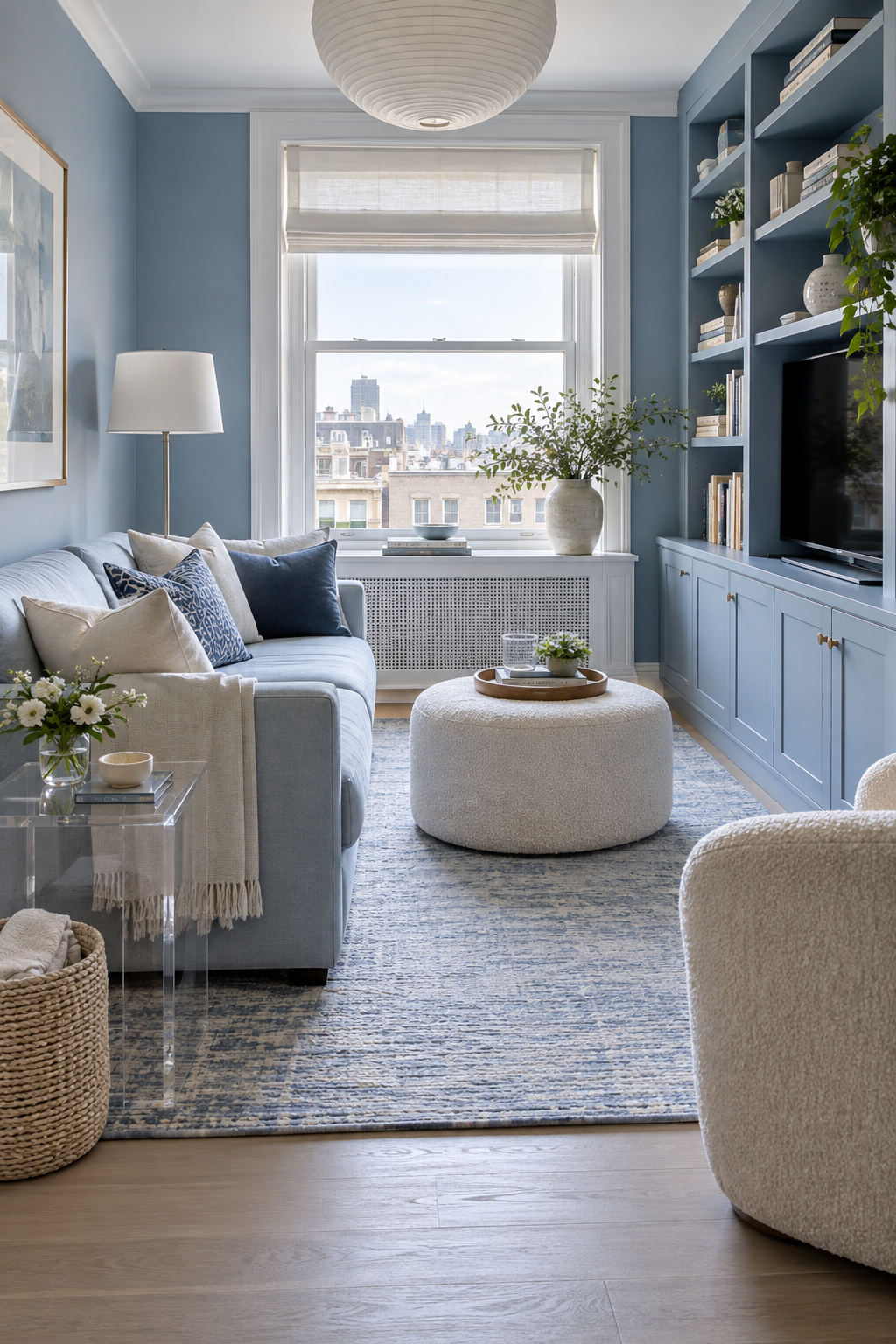 Cool Blue style a welcoming dining room