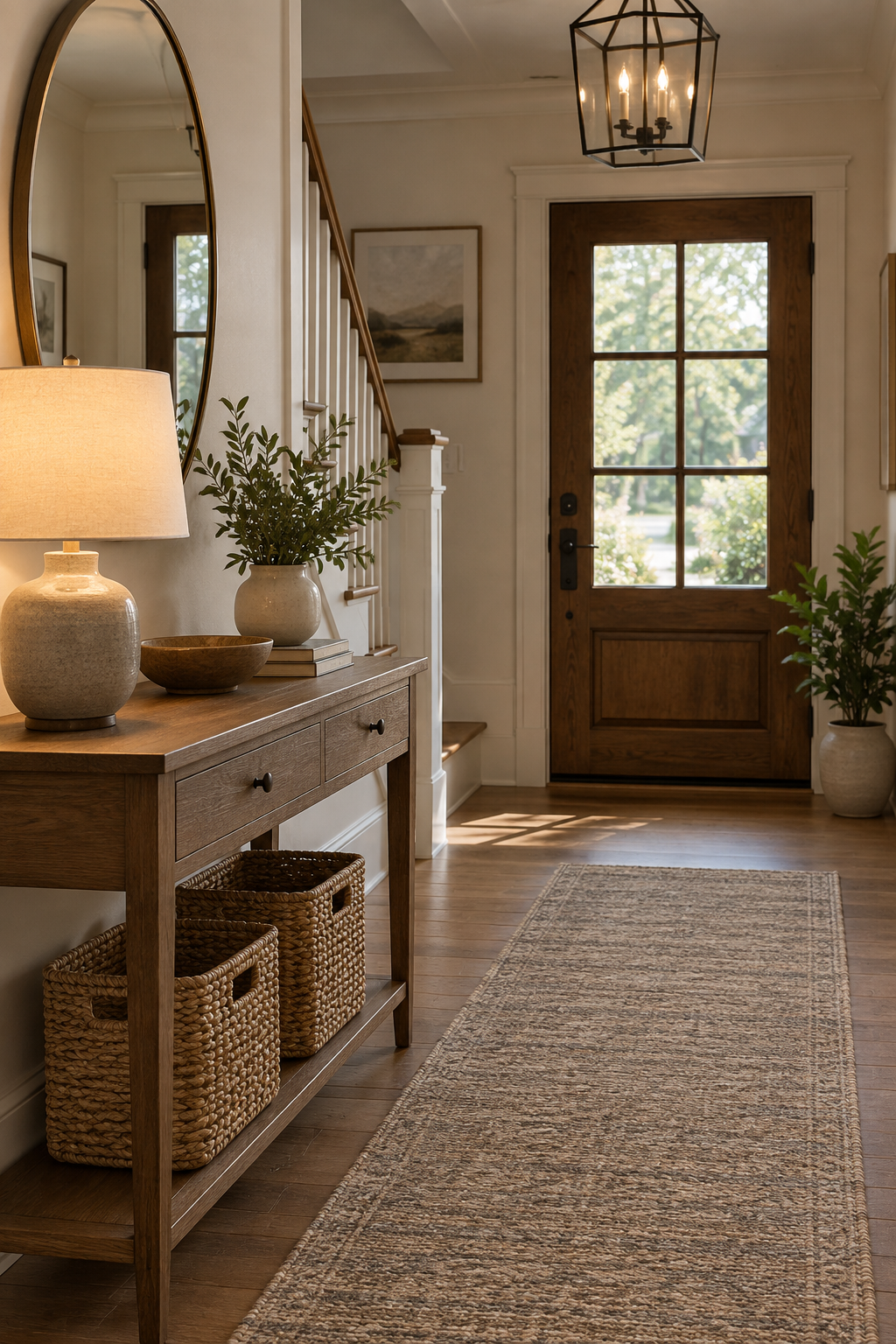 Add a Small Table Lamp for Warmth
