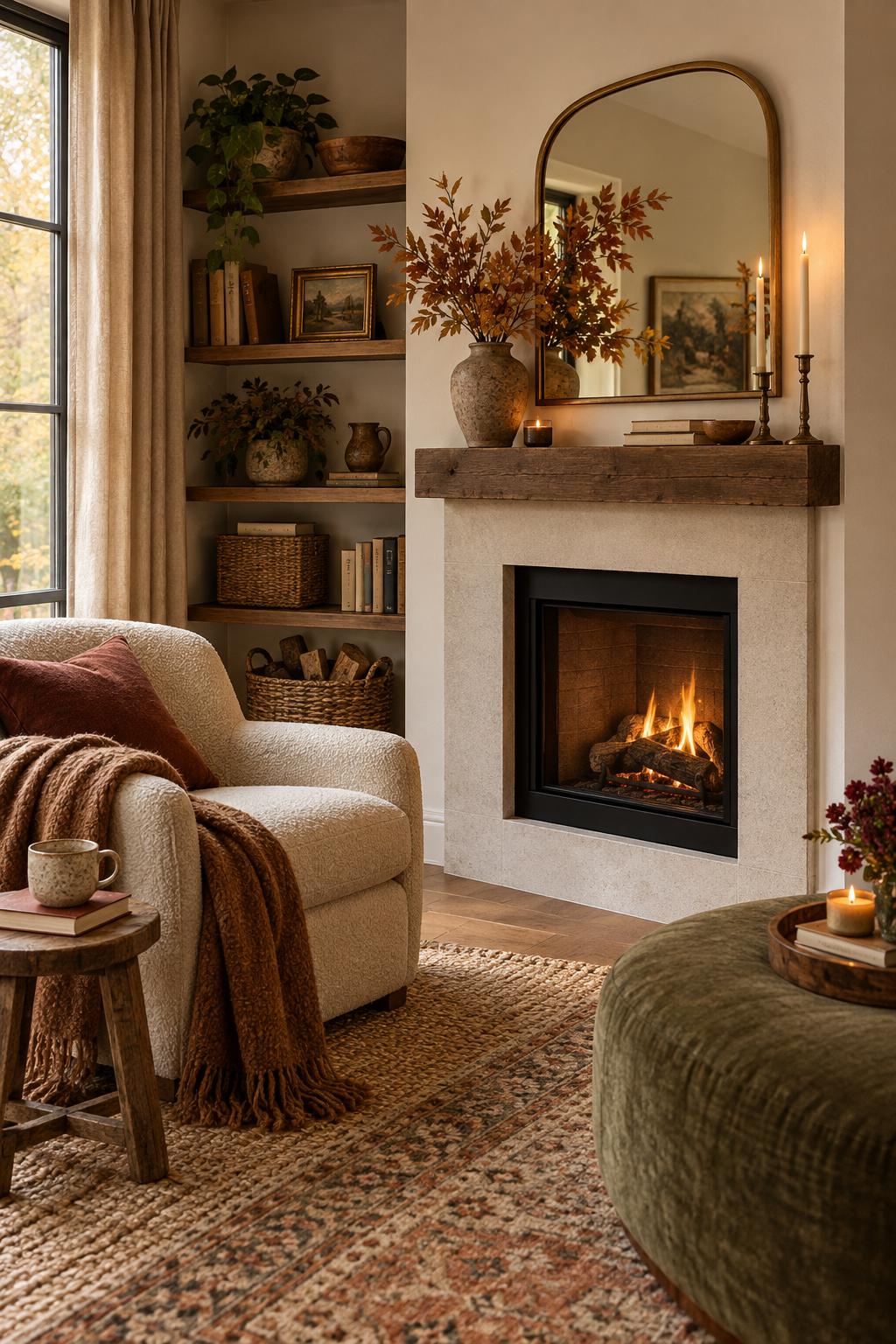 Moody autumn living room
