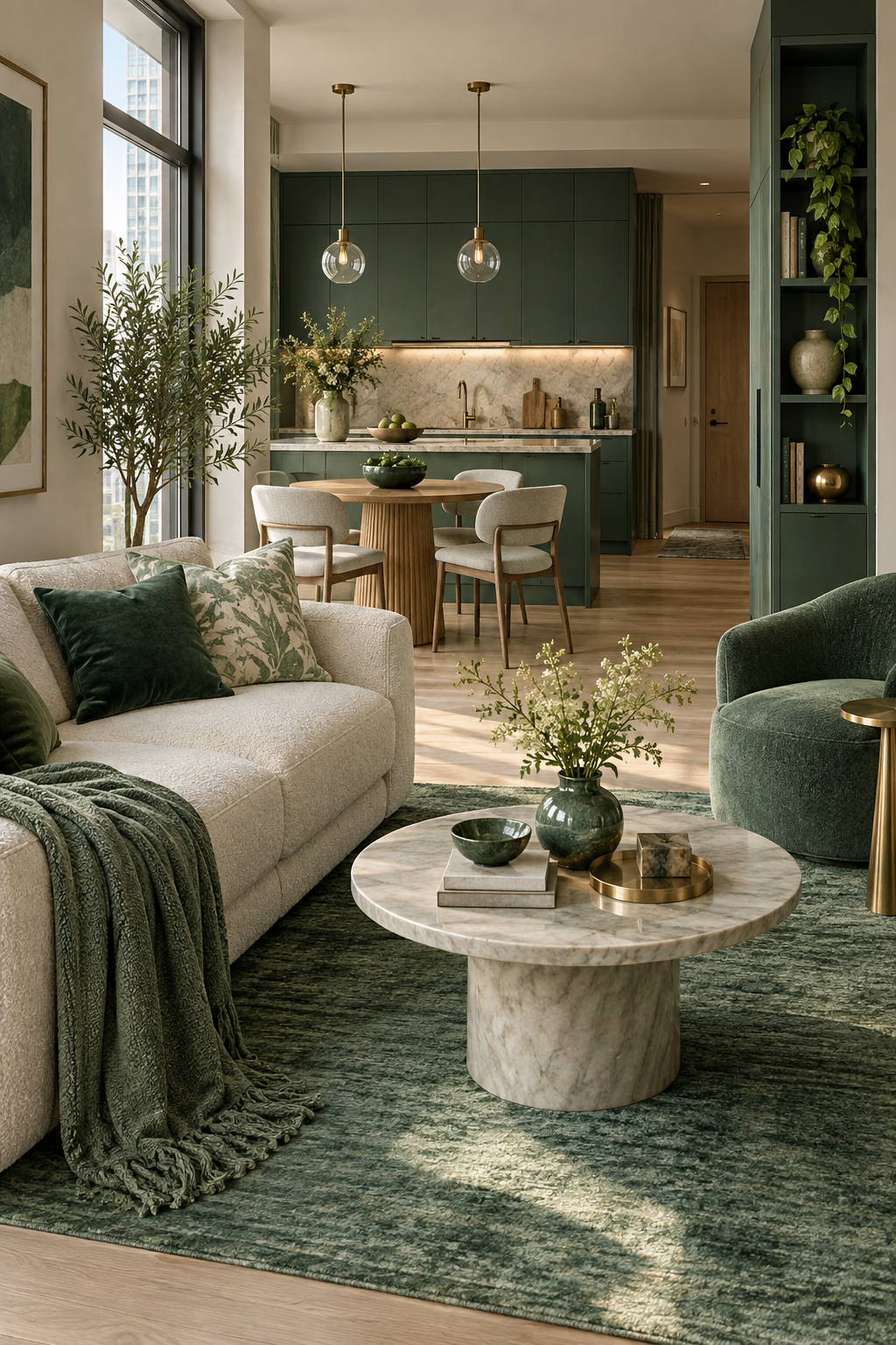 Jade Green style a welcoming dining room