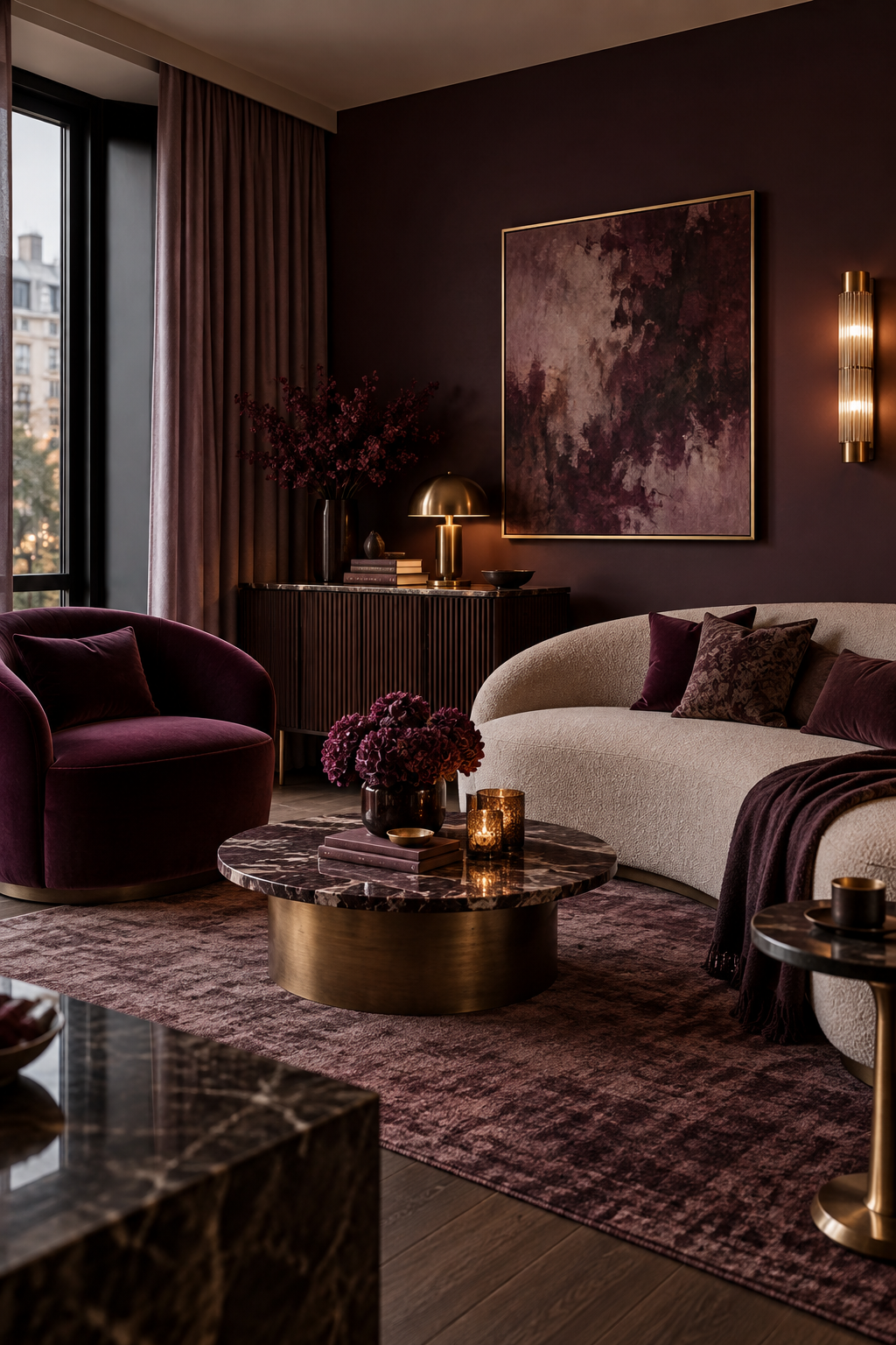 Plum Noir style a welcoming dining room
