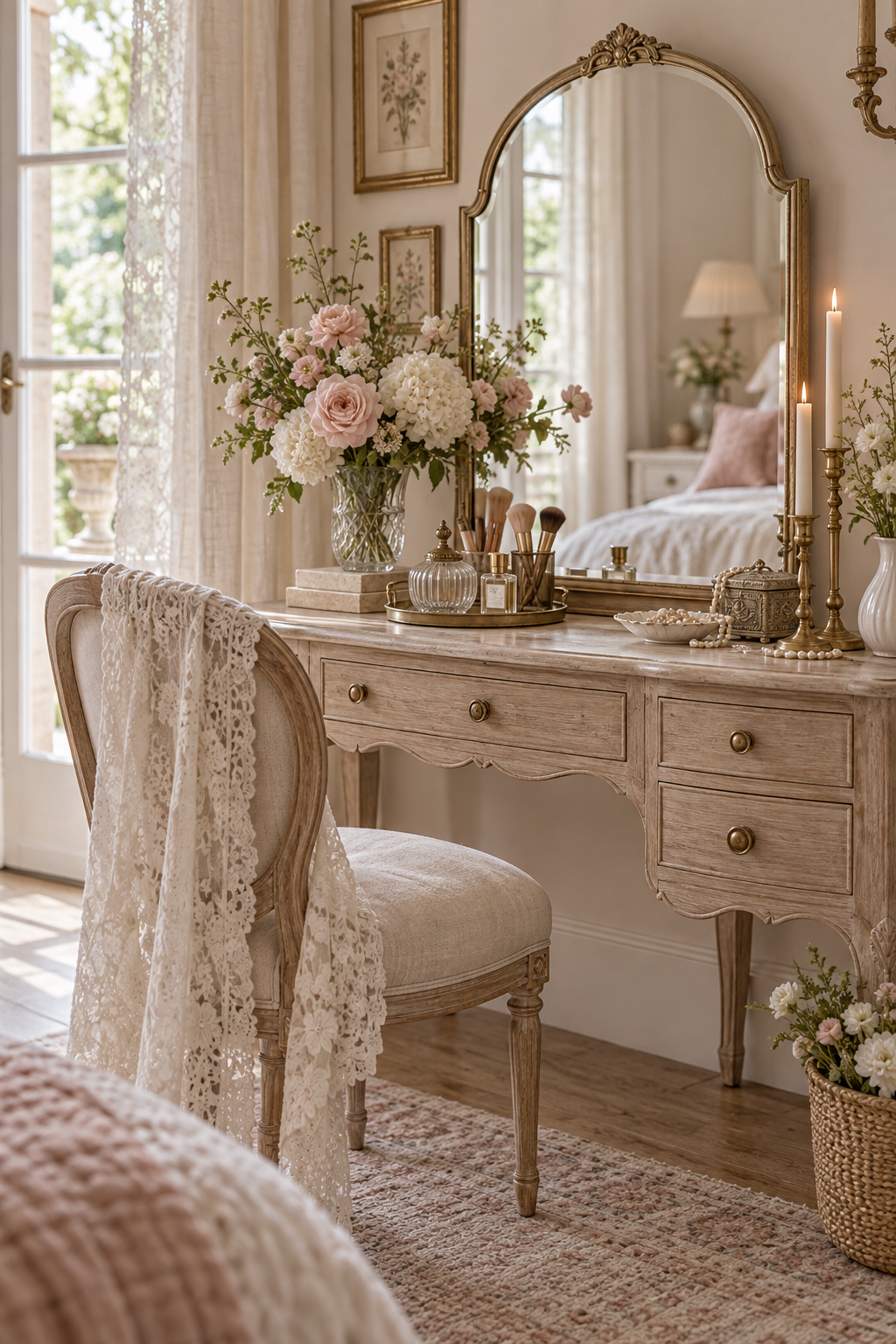 Romantic Lace style a welcoming dining room