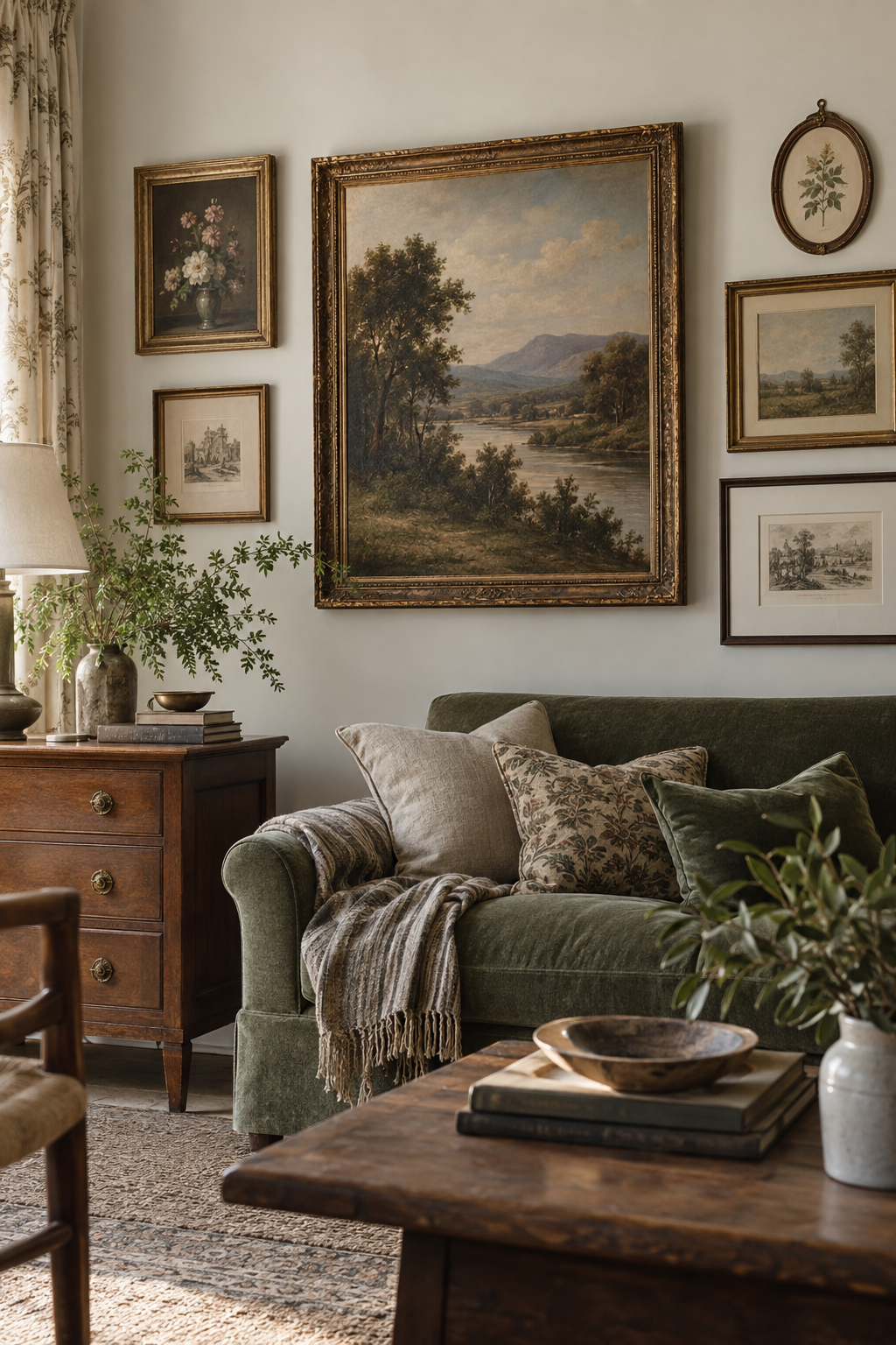 Include a Vintage Landscape Painting