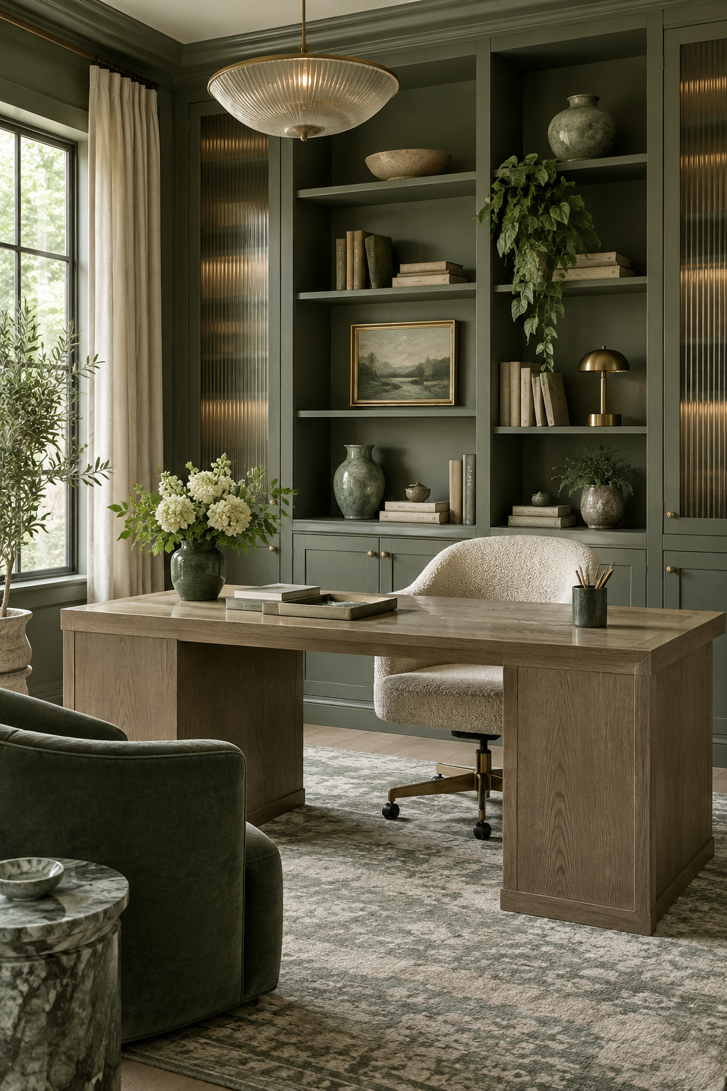 Jade Green make a small apartment work