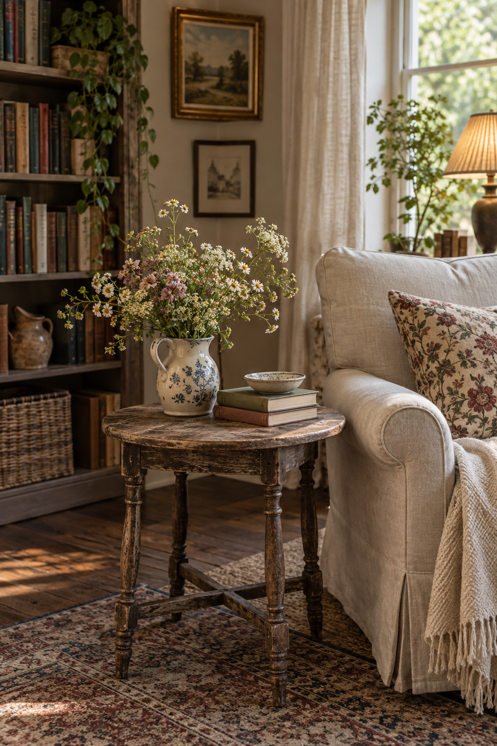 Choose a Worn Wood Side Table