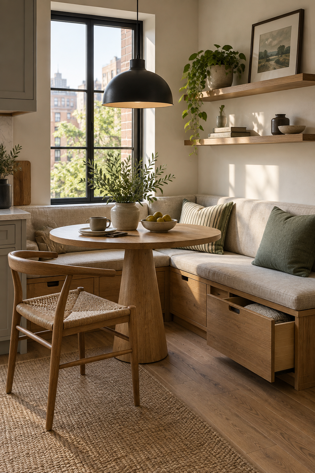 Add a Corner Bench with Hidden Storage