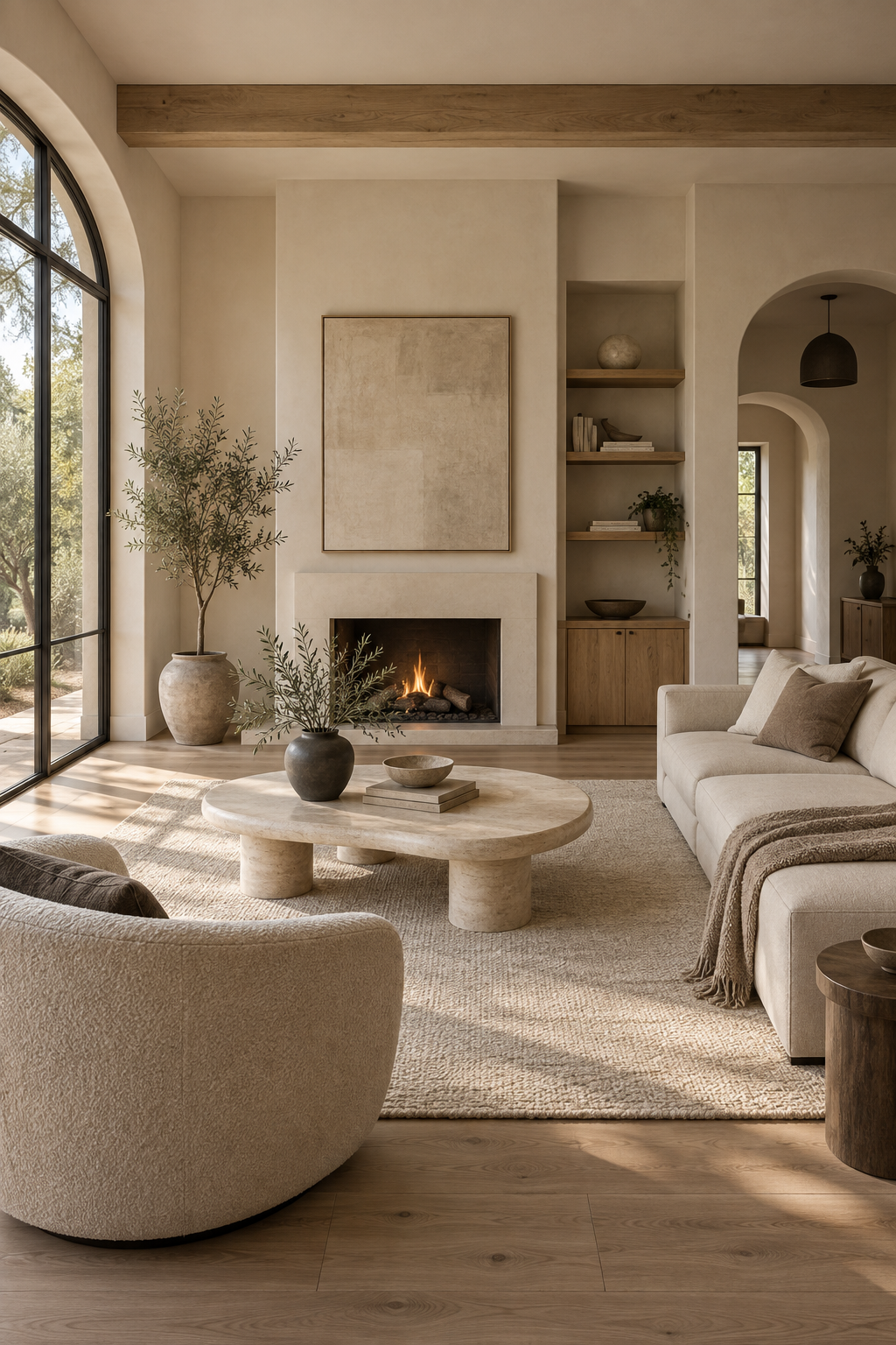 Mix Curved Forms with Clean Straight Lines