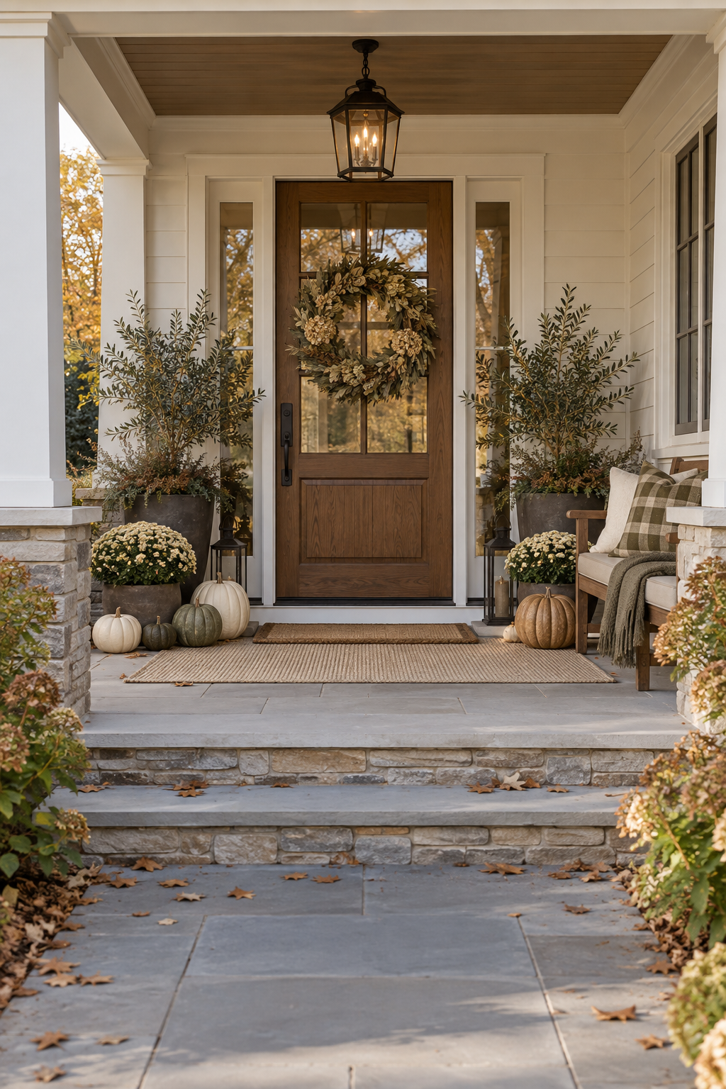 Try a Warm Neutral Fall Porch