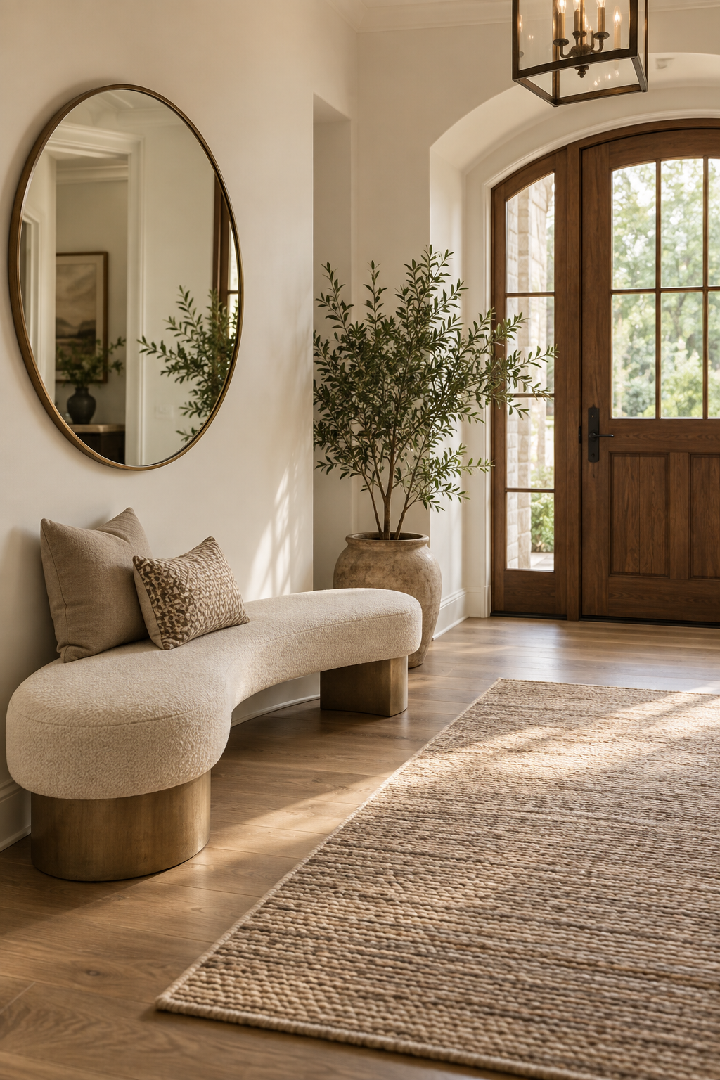 Choose a Crescent Bench for the Entryway