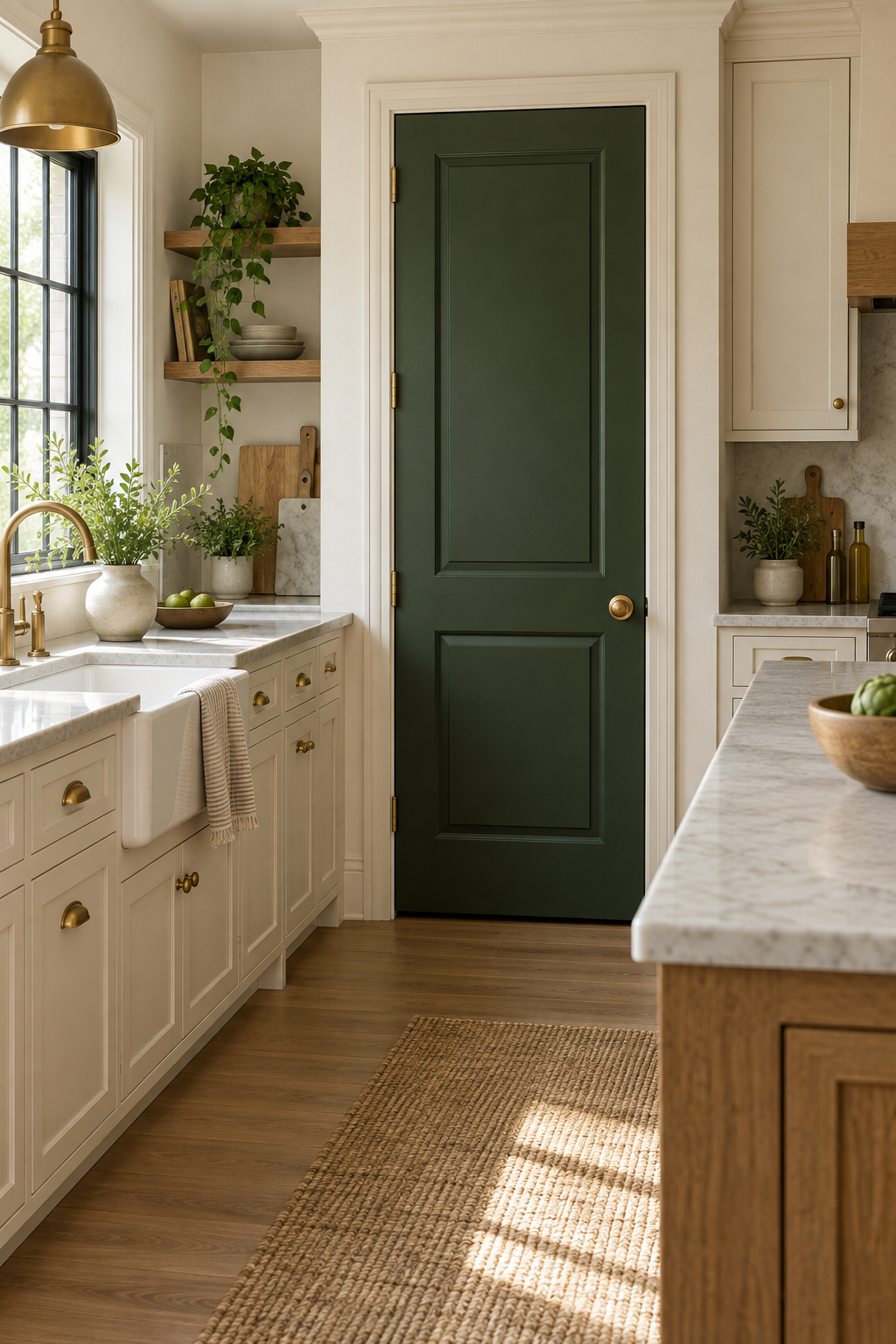 Paint a Pantry Door Deep Green