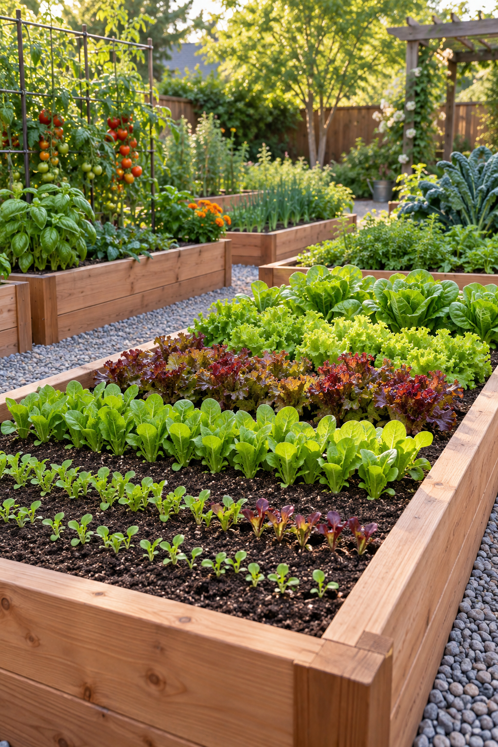 Plant Salad Greens in Succession in a small backyard garden