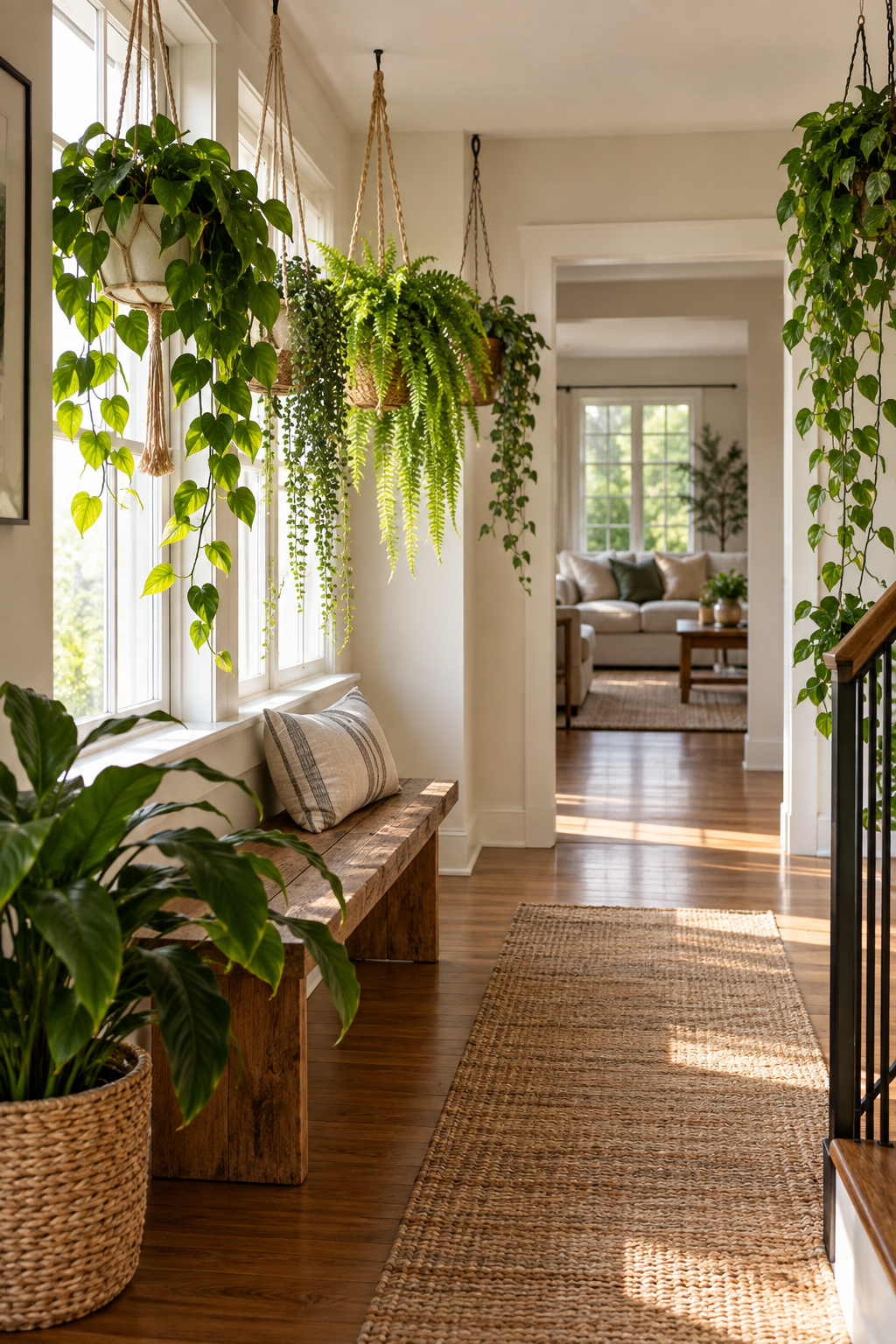 Hang Plants without Crowding the Floor